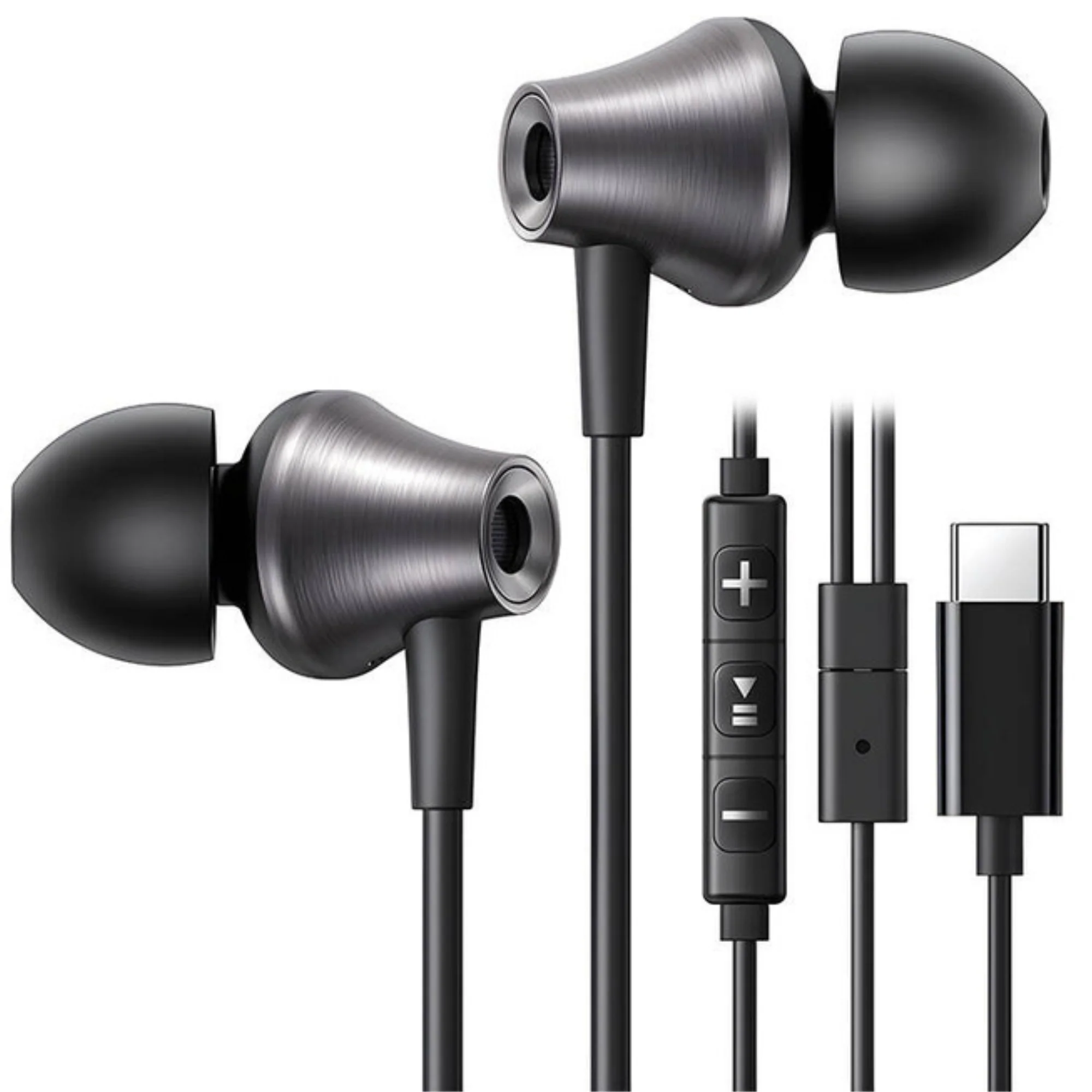 אוזניות סיליקון חוטיות עם מיקרופון Ugreen EP105 Type-C