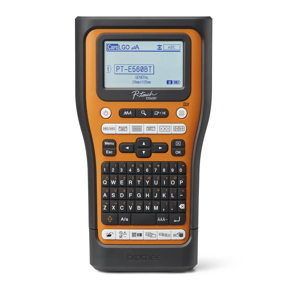 מדפסת תוויות עם חותך אוטומטי עד 24 מ"מ Brother PT-E560BTVP
