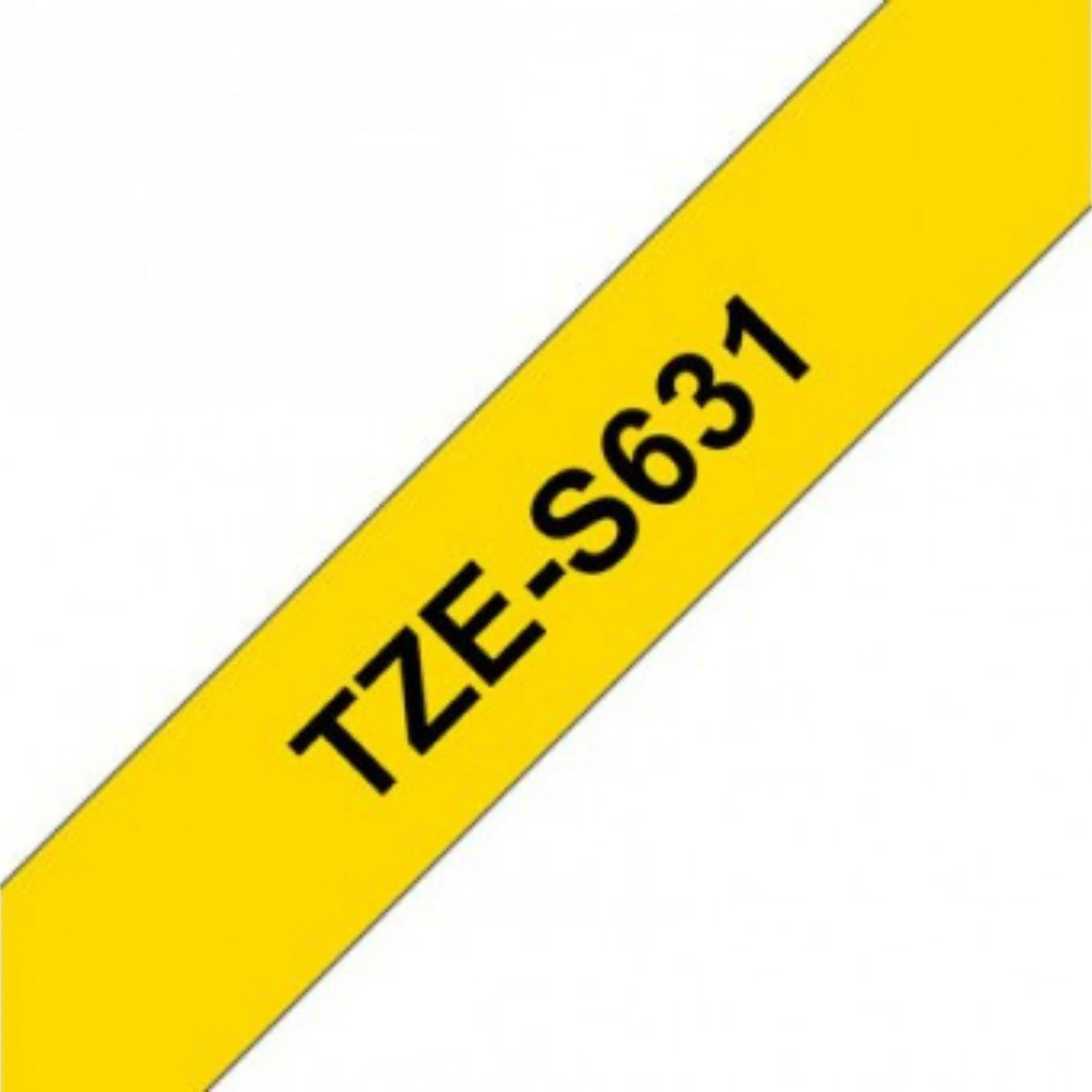 סרט תוויות שחור על רקע צהוב 12 מ"מ Brother TZES631 - Image 2