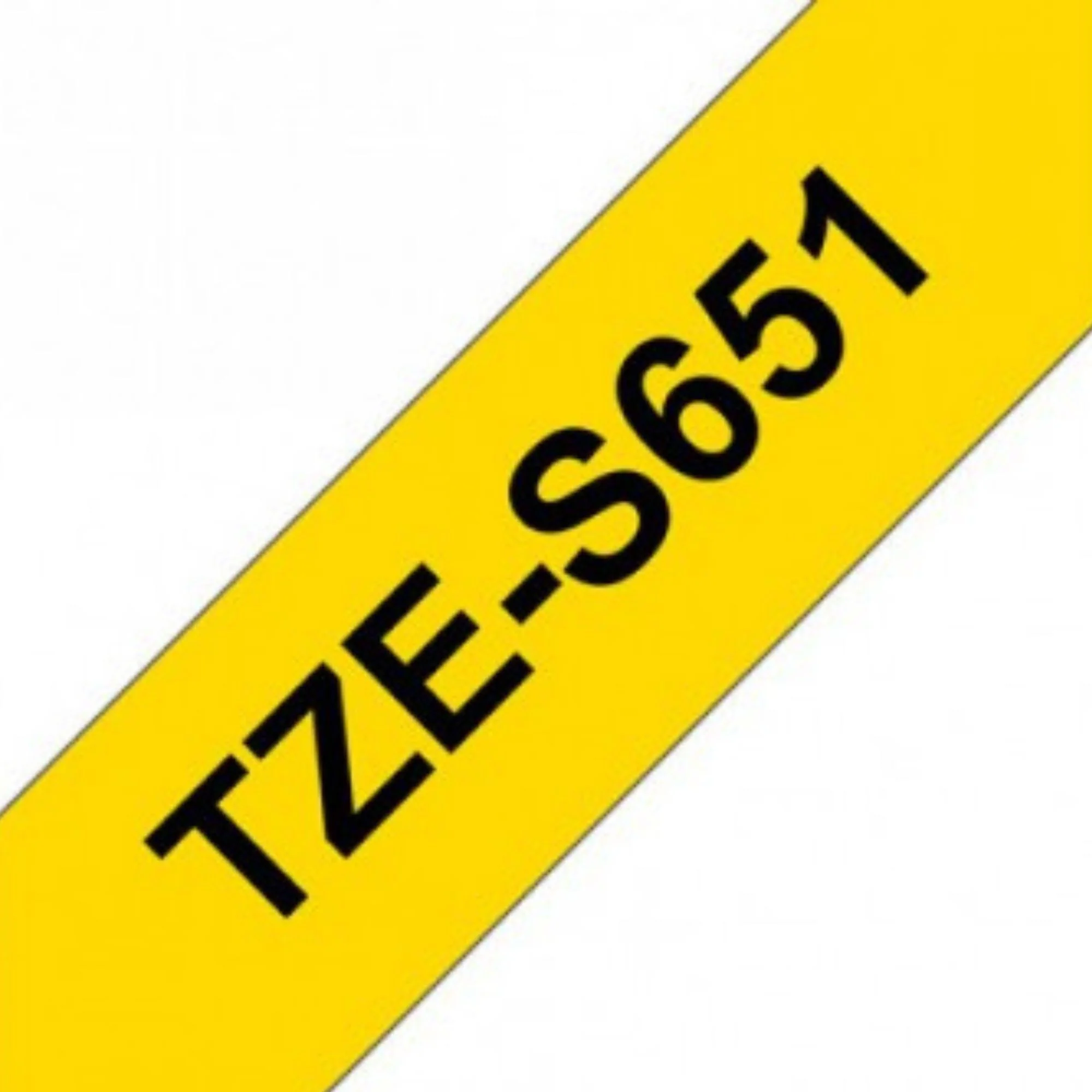 סרט תוויות שחור על רקע צהוב 24 מ"מ Brother TZES651 - Image 2