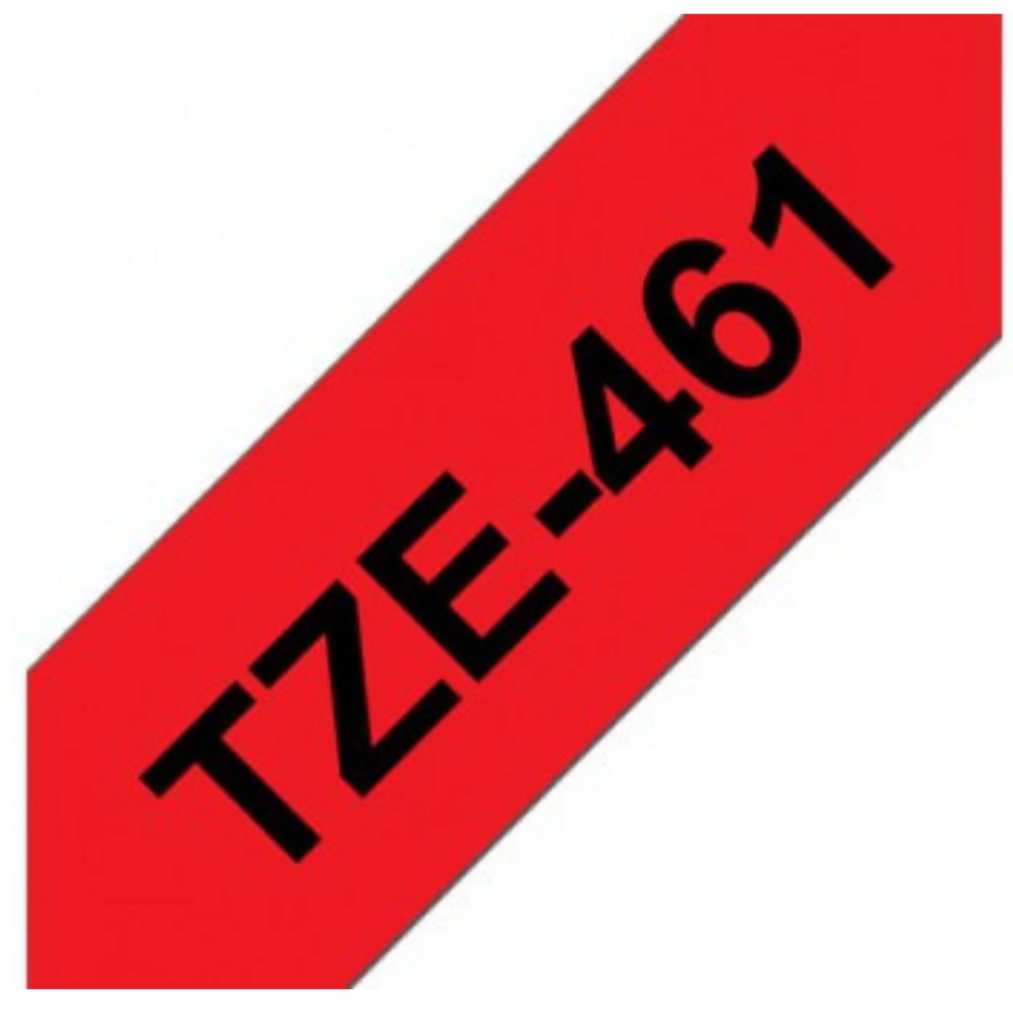 סרט תוויות שחור על רקע אדום 36 מ"מ דגם Brother TZE461 - Image 2