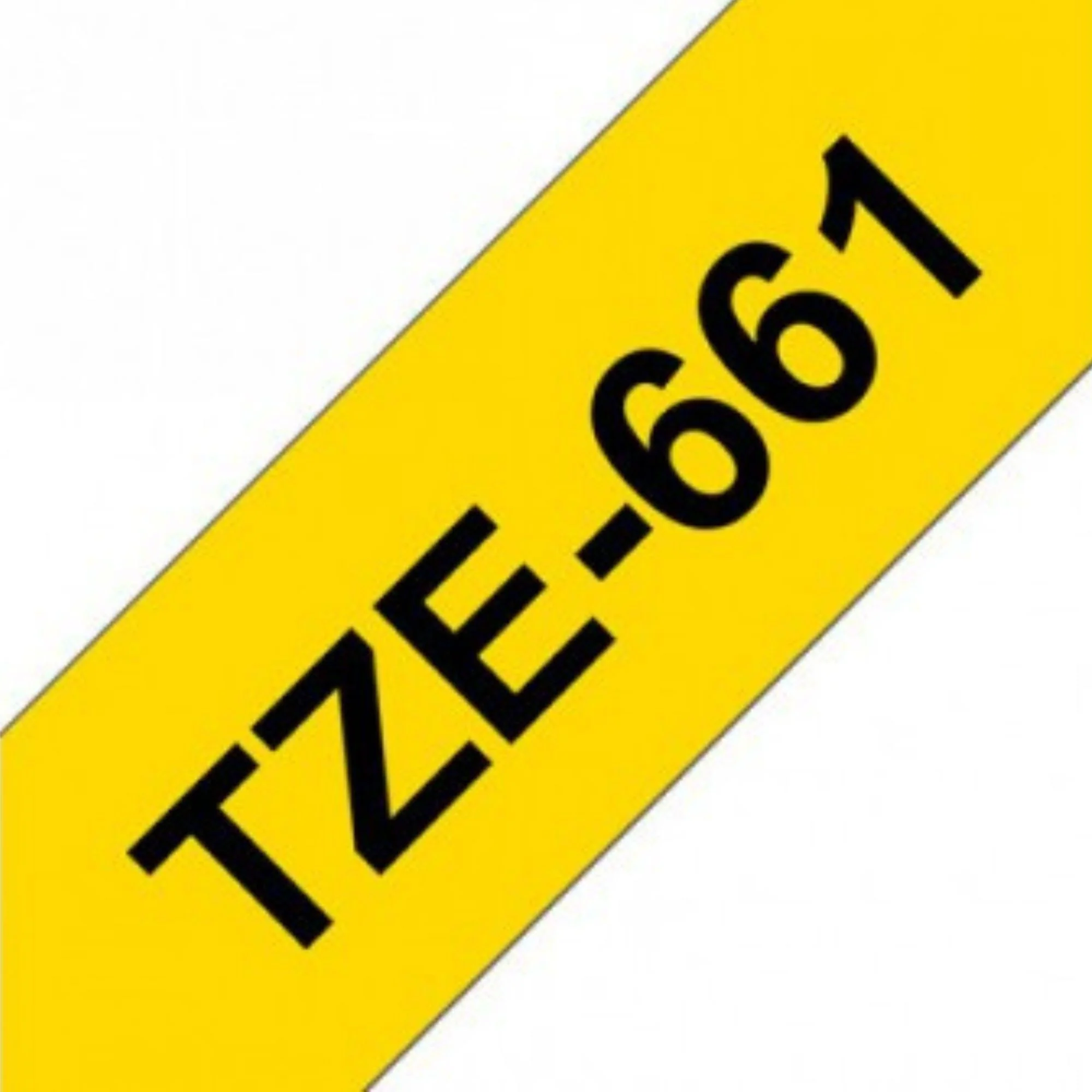 סרט תוויות שחור על רקע צהוב 36 מ"מ דגם Brother TZE661 - Image 2