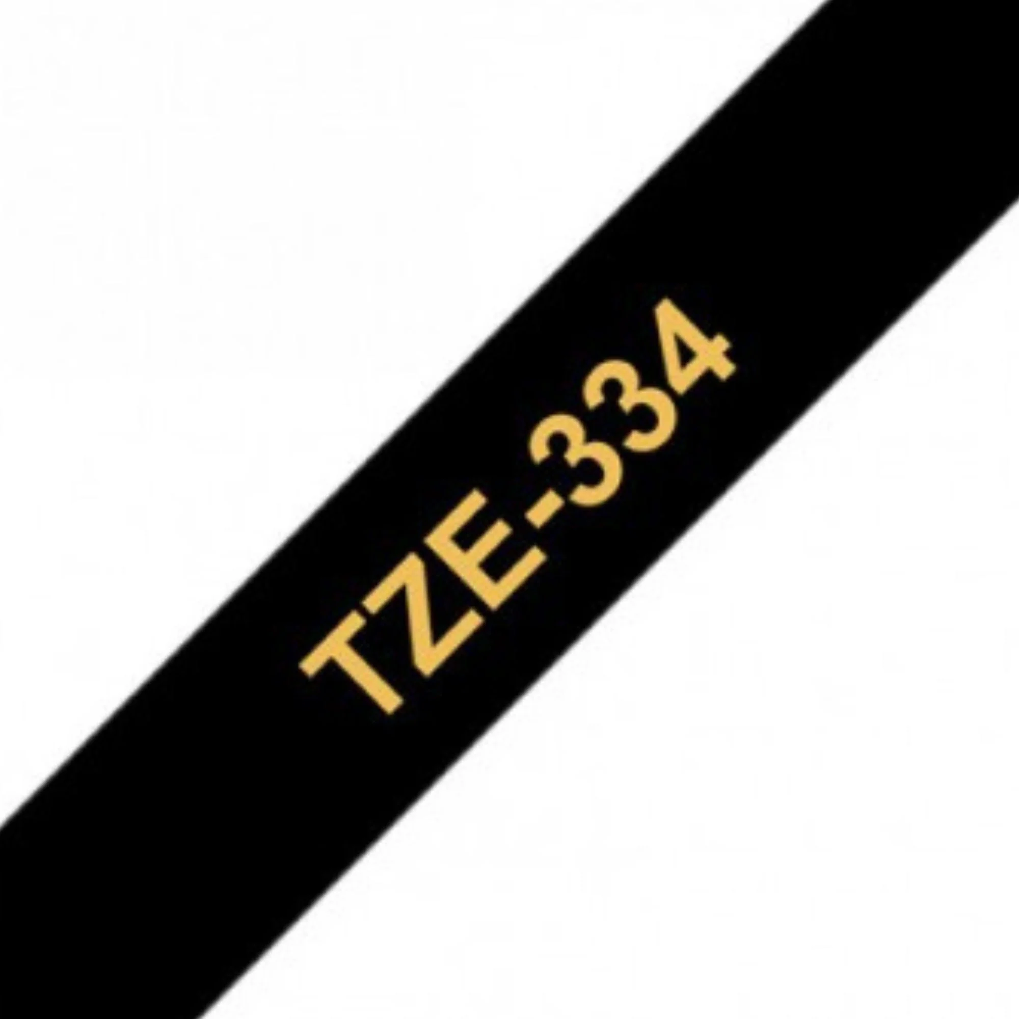 סרט תוויות זהב על רקע שחור 12 מ"מ דגם Brother TZE334 - Image 2