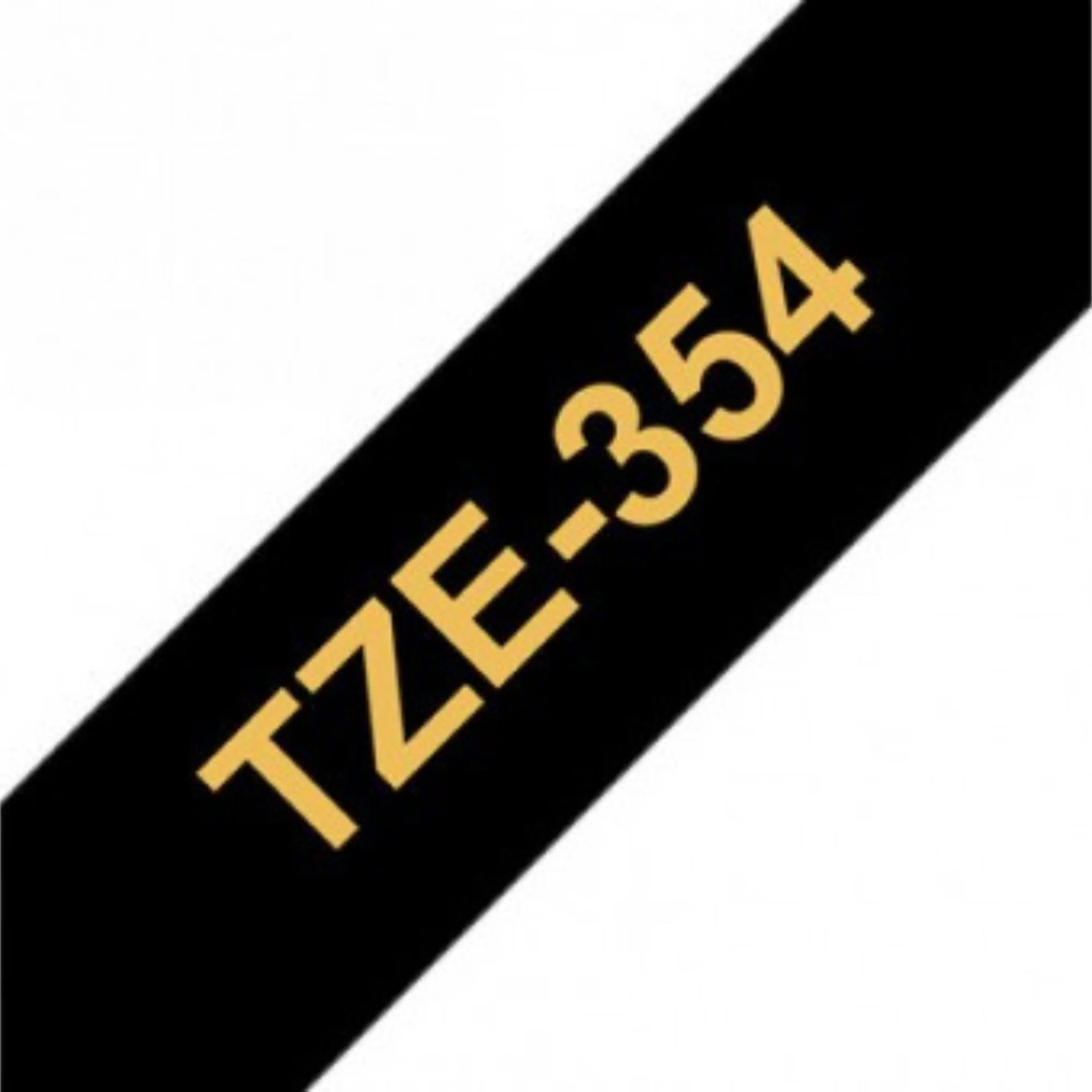 סרט תוויות זהב על רקע שחור 24 מ"מ דגם Brother TZE354 - Image 2