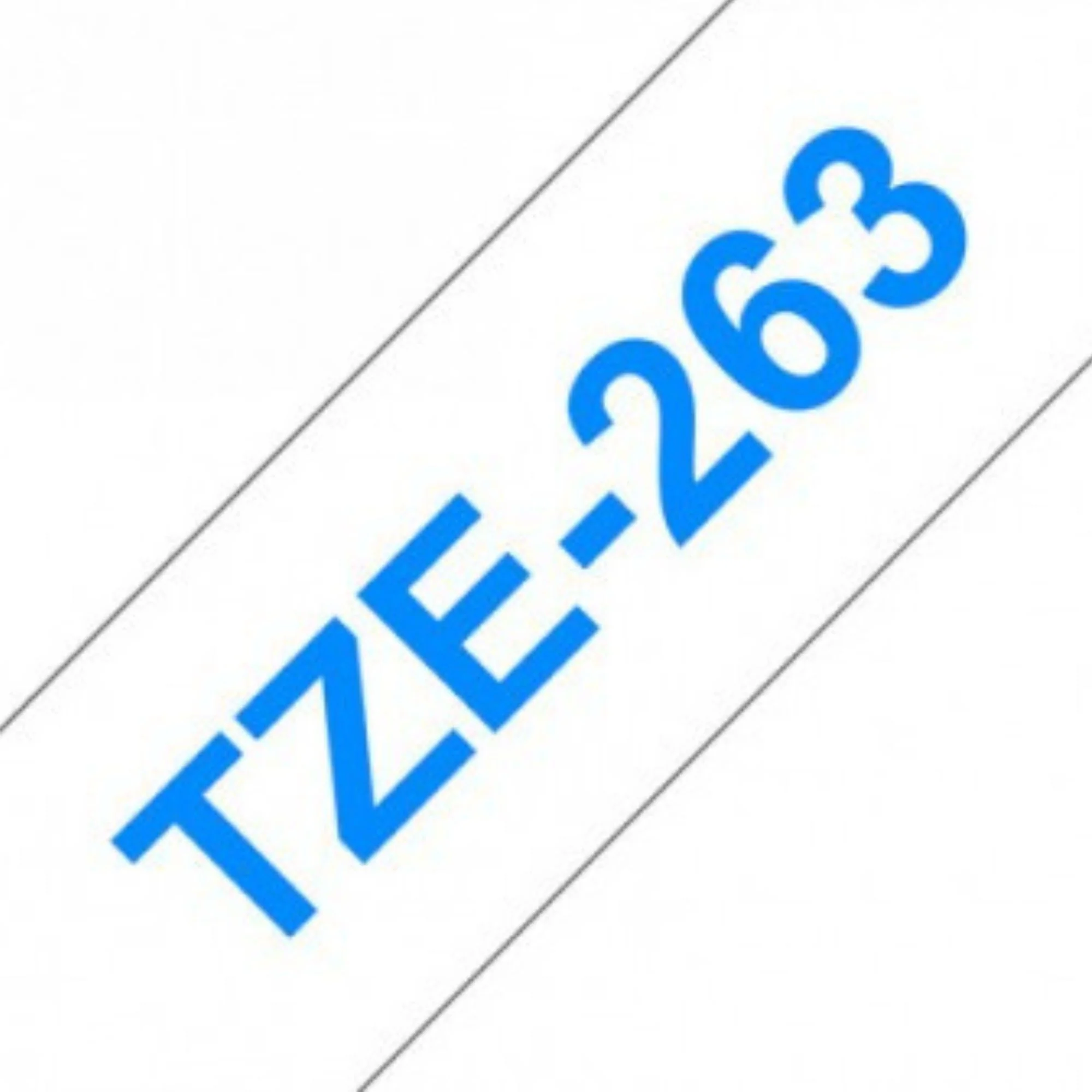 סרט תוויות כחול על רקע לבן 36 מ"מ דגם Brother TZE263 - Image 2