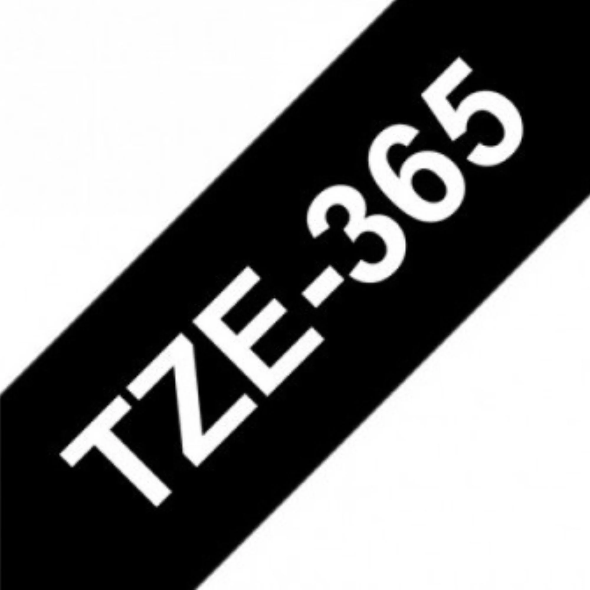 סרט תוויות לבן על רקע שחור 36 מ"מ דגם Brother TZE365 - Image 2