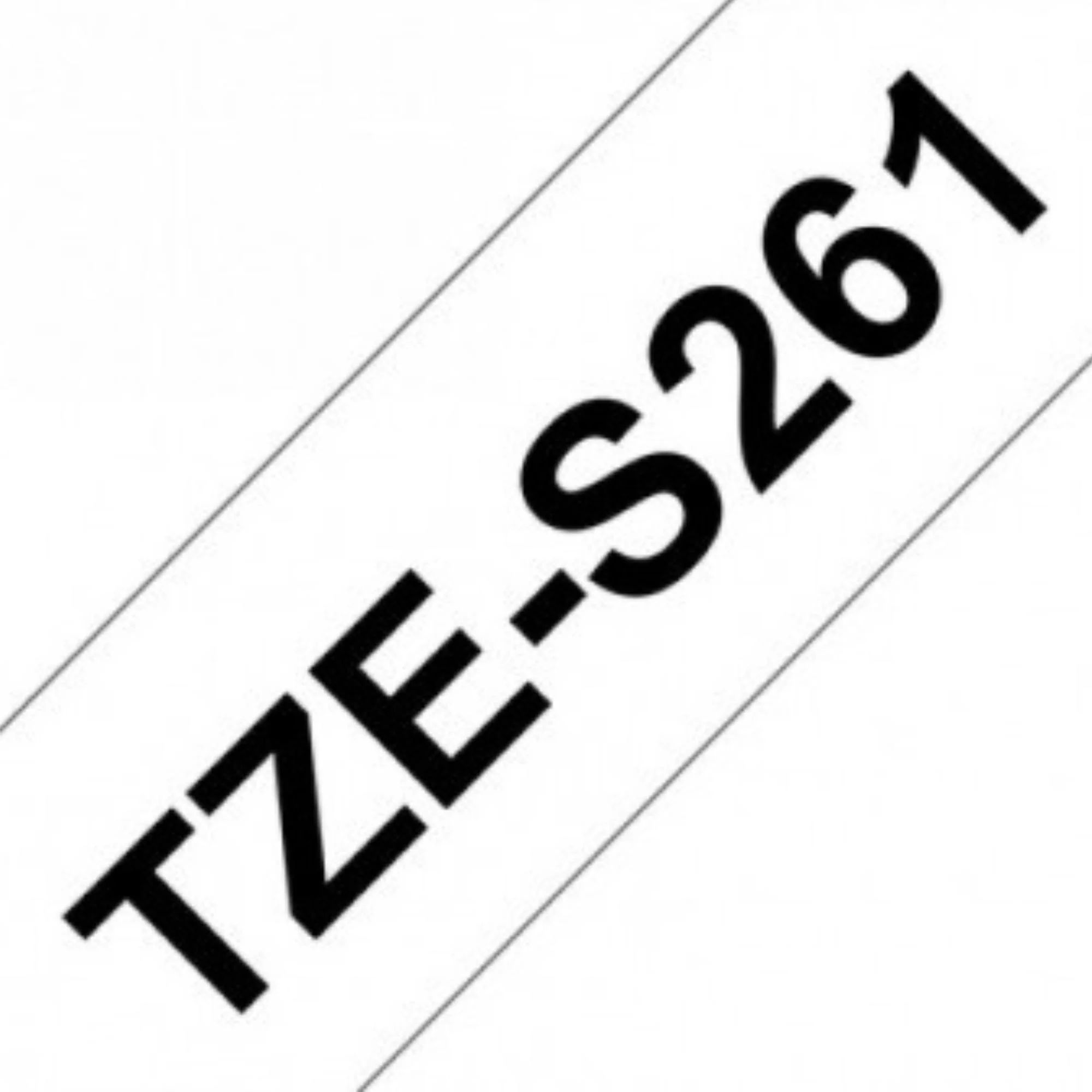 סרט תוויות שחור על רקע לבן 36 מ"מ Brother TZES261 - Image 2