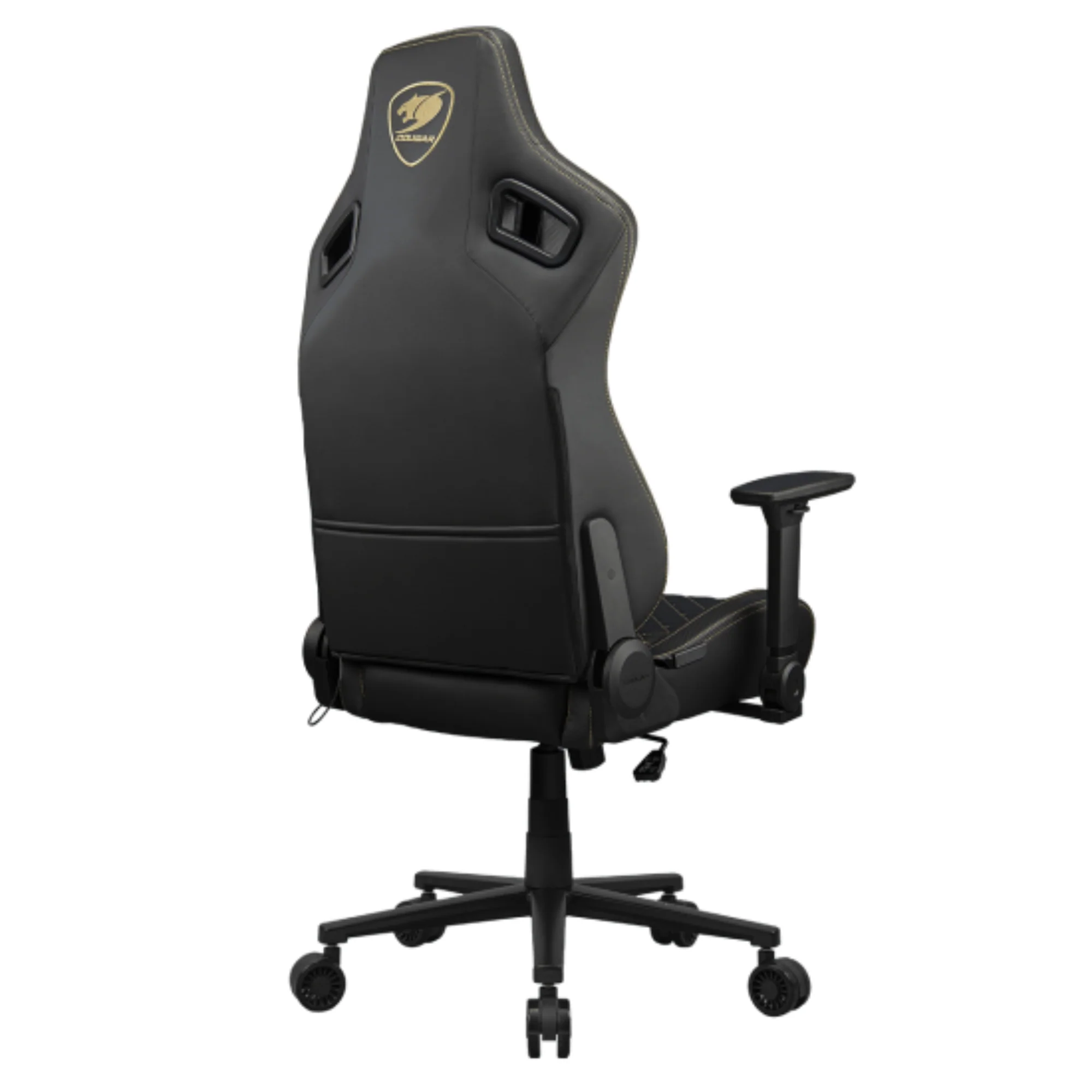 מושב גיימינג דמוי עור שחור Cougar Defensor Gold - Image 2