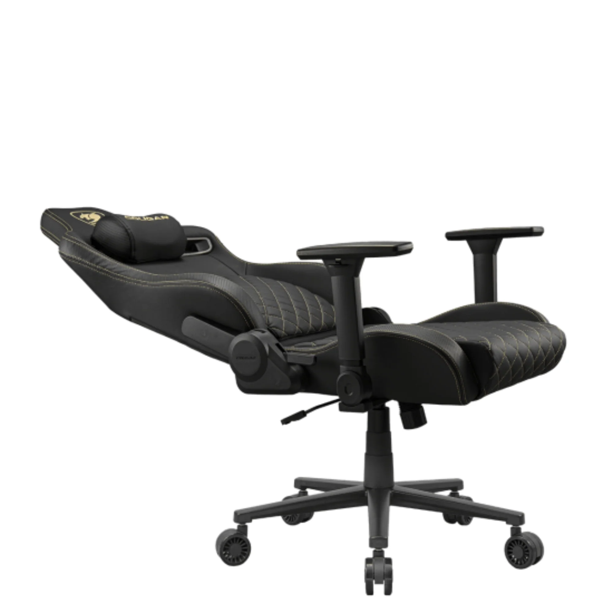 מושב גיימינג דמוי עור שחור Cougar Defensor Gold - Image 3