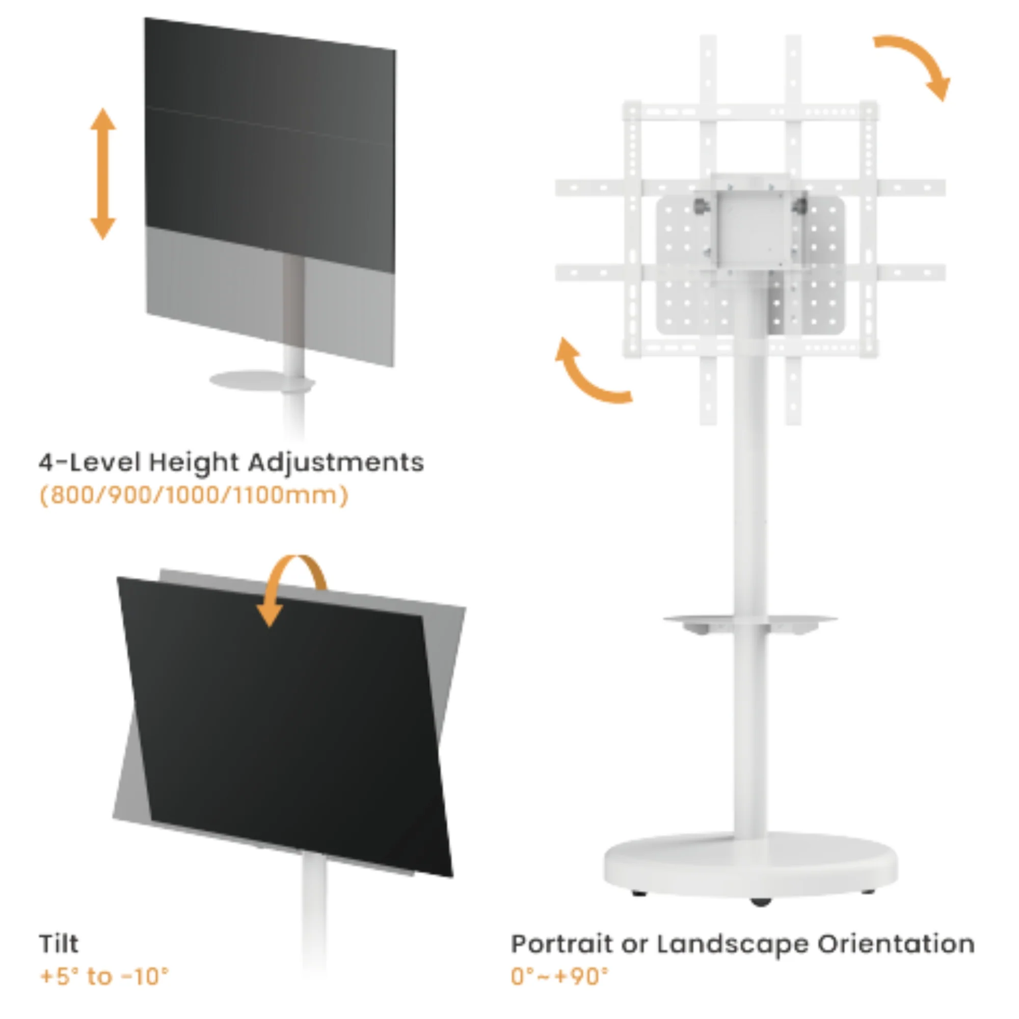 מעמד ריצפתי נייד לטלוויזיה Lumi FS38-46TW - Image 7