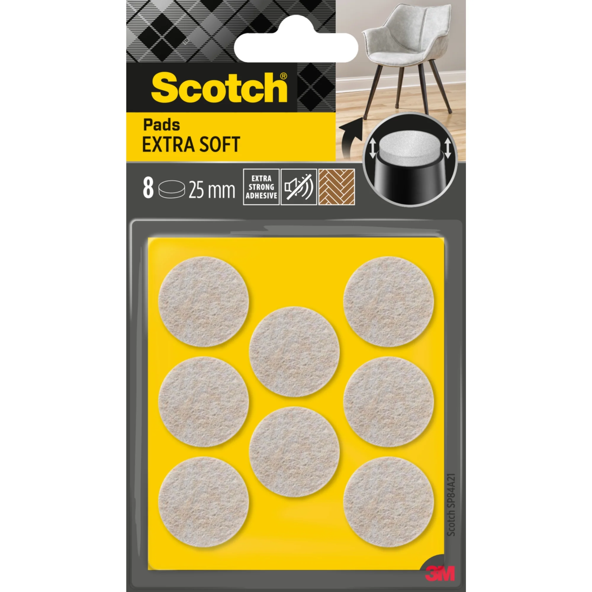 רפידות עגולות Scotch רכות במיוחד 8 יחידות
