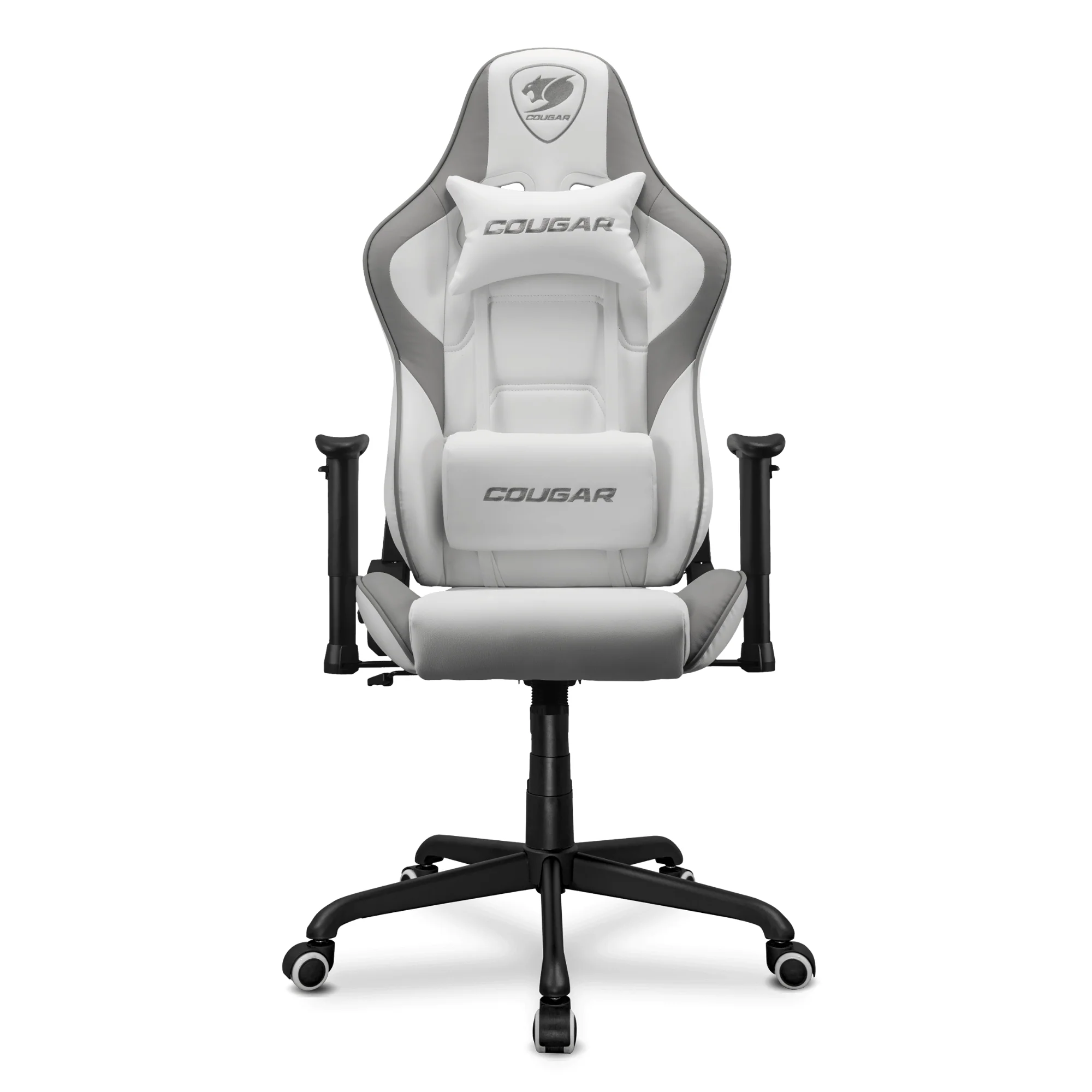 מושב גיימינג לבן דמוי עור Cougar Armor Elite