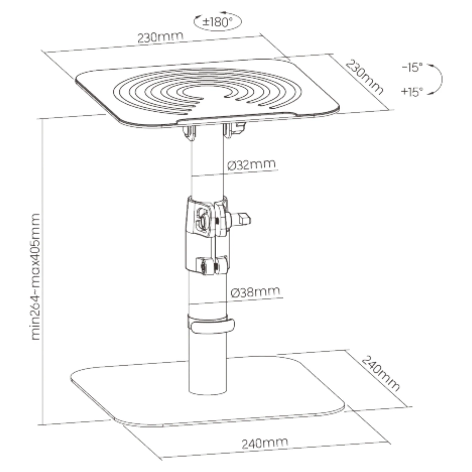 זוג מעמדי שולחן לרמקולים LUmi BS-69T - Image 3