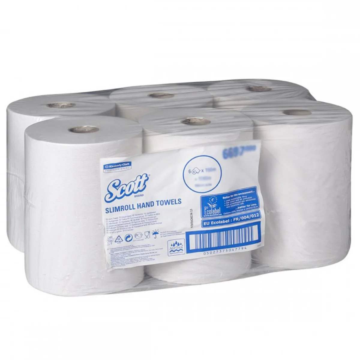 שישיית גלילי מגבת ידיים AirFlex SlimRoll