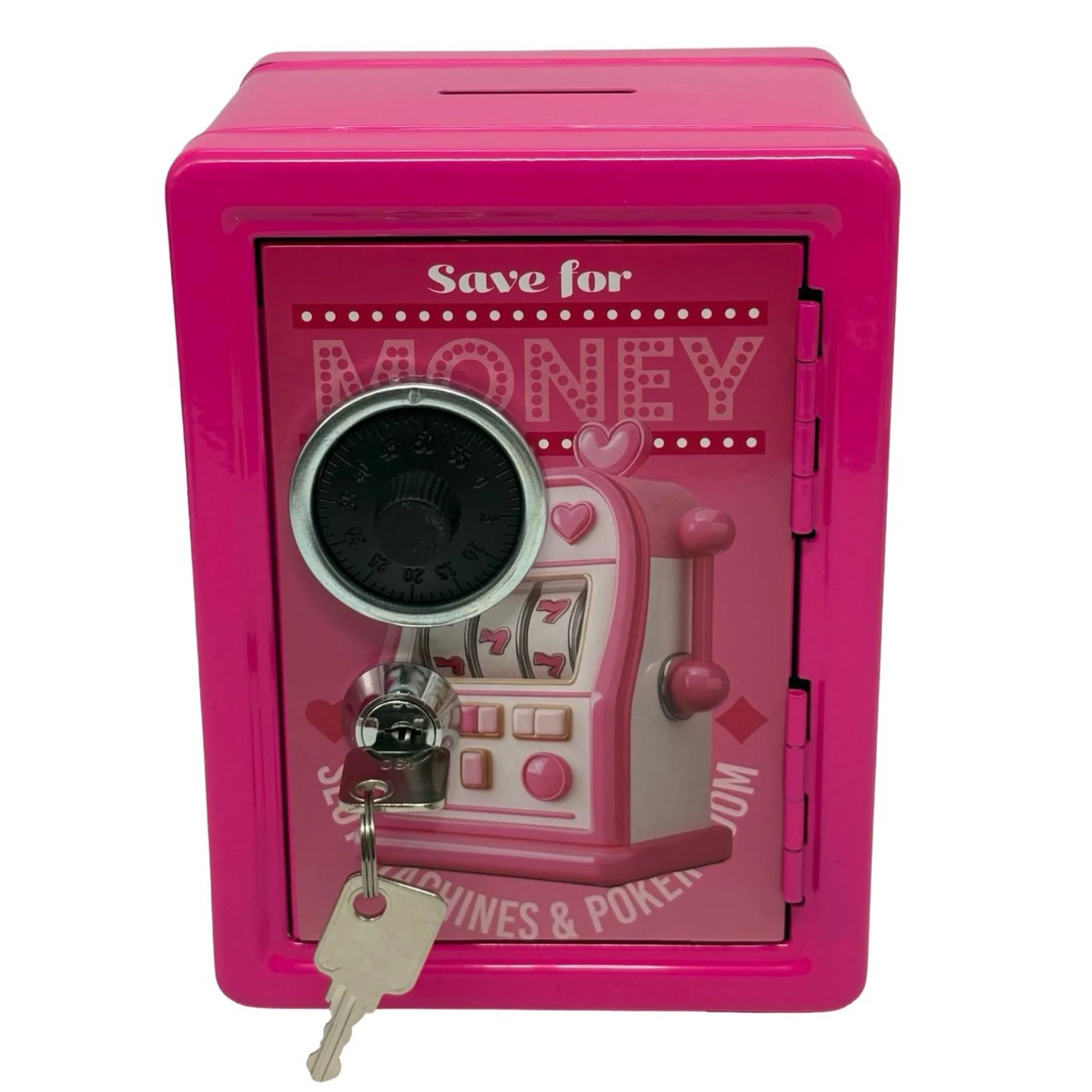 קופת חיסכון בצורת כספת 8.5*15 ס"מSave For money