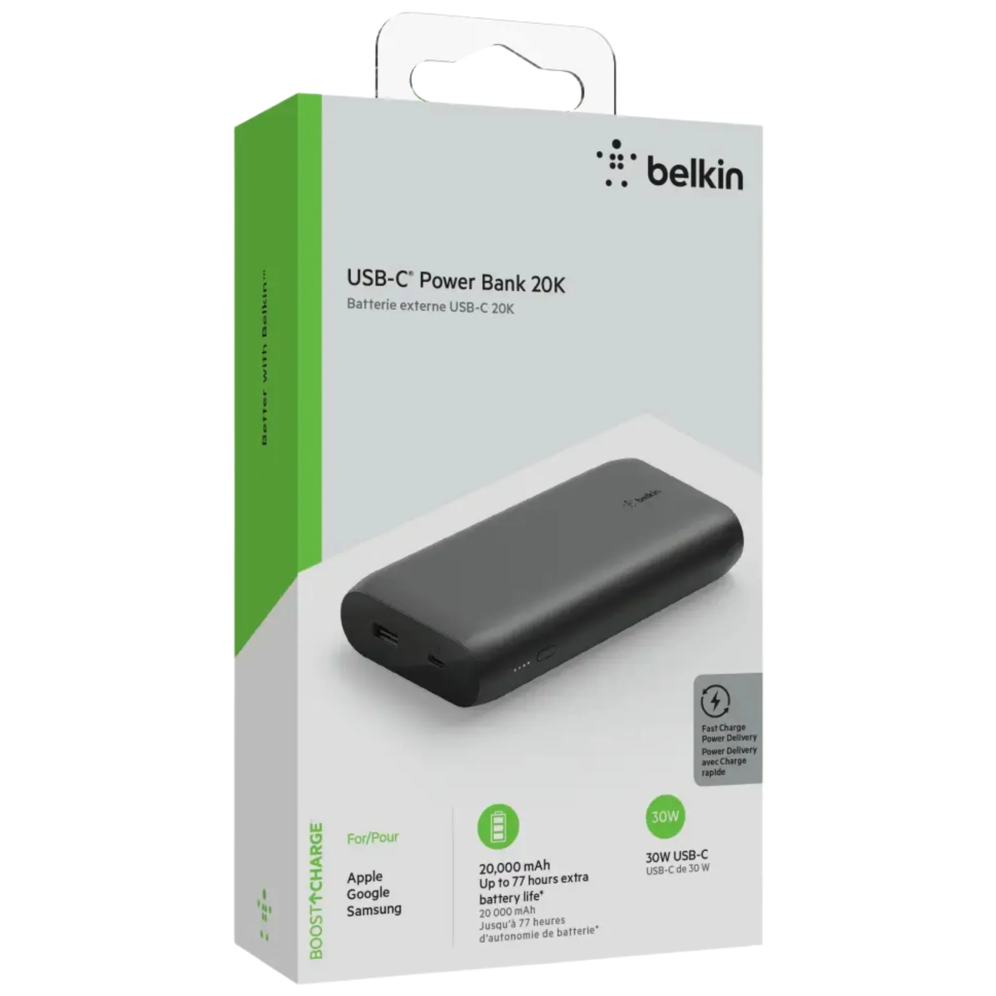 מטען נייד לטעינה מהירה Belkin Boost Charge Power Bank 20K USB-C PD 20000mAh - Image 5