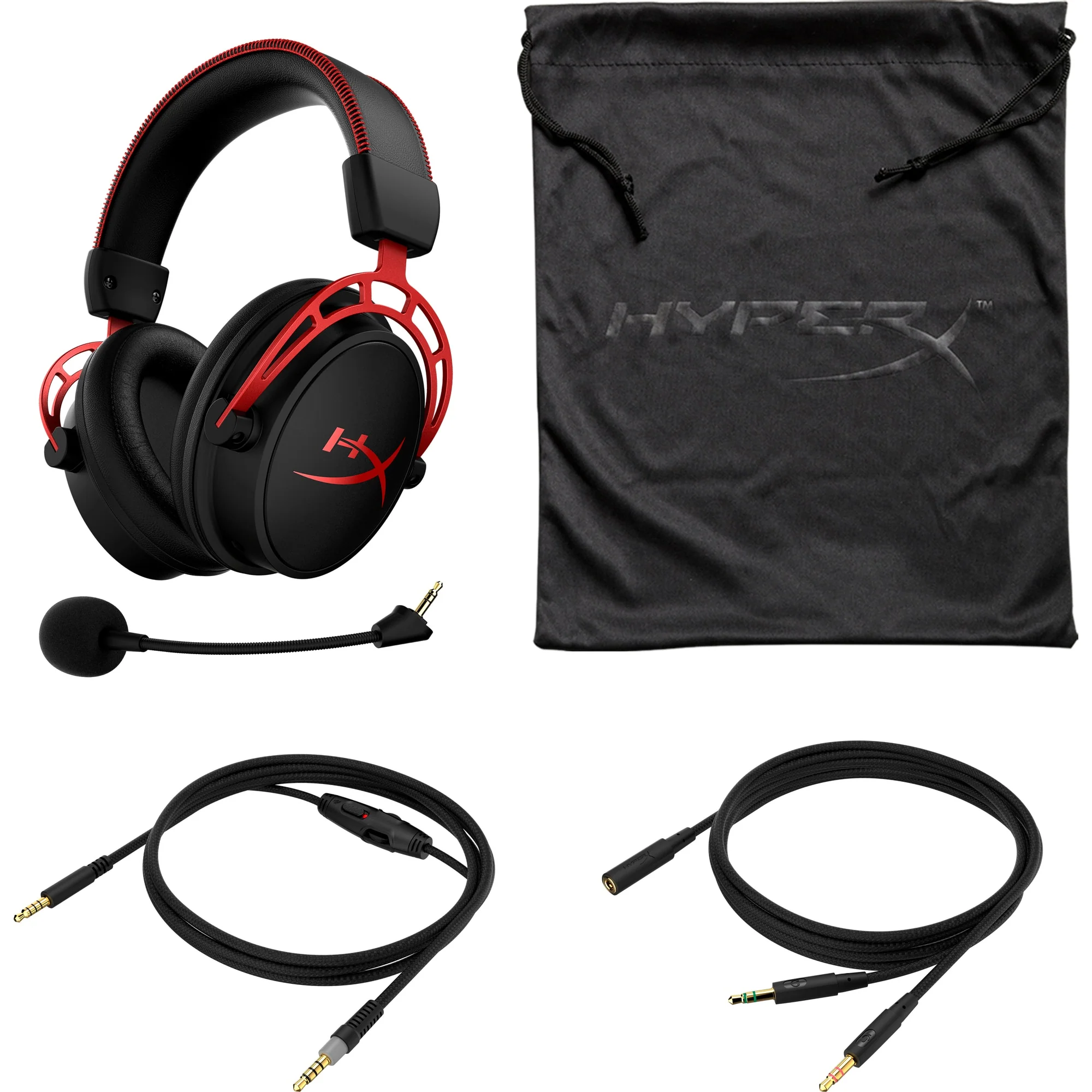 אוזניות גיימינג חוטיות HyperX Cloud Alpha שחור אדום - Image 5