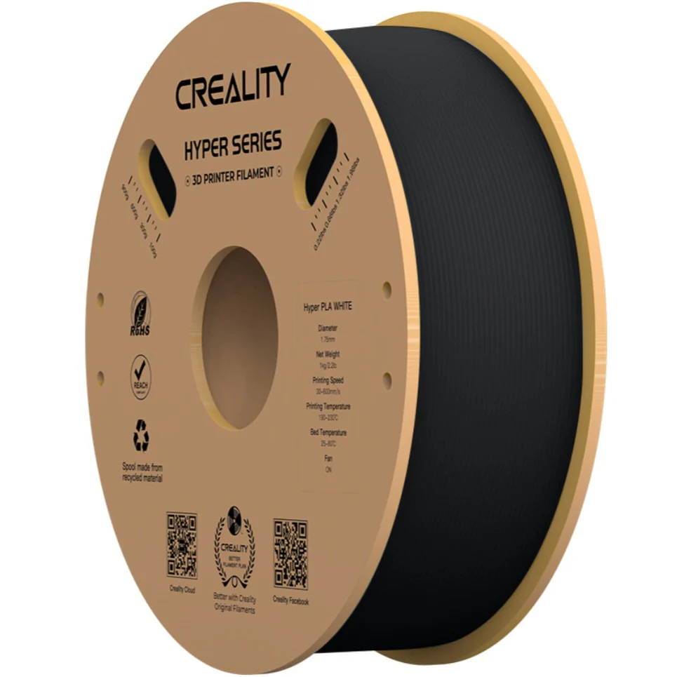 סליל הדפסה (פילמנט) לבן 1.75 מ"מ/1 ק"ג דגם Creality Hyper PLA - Image 7