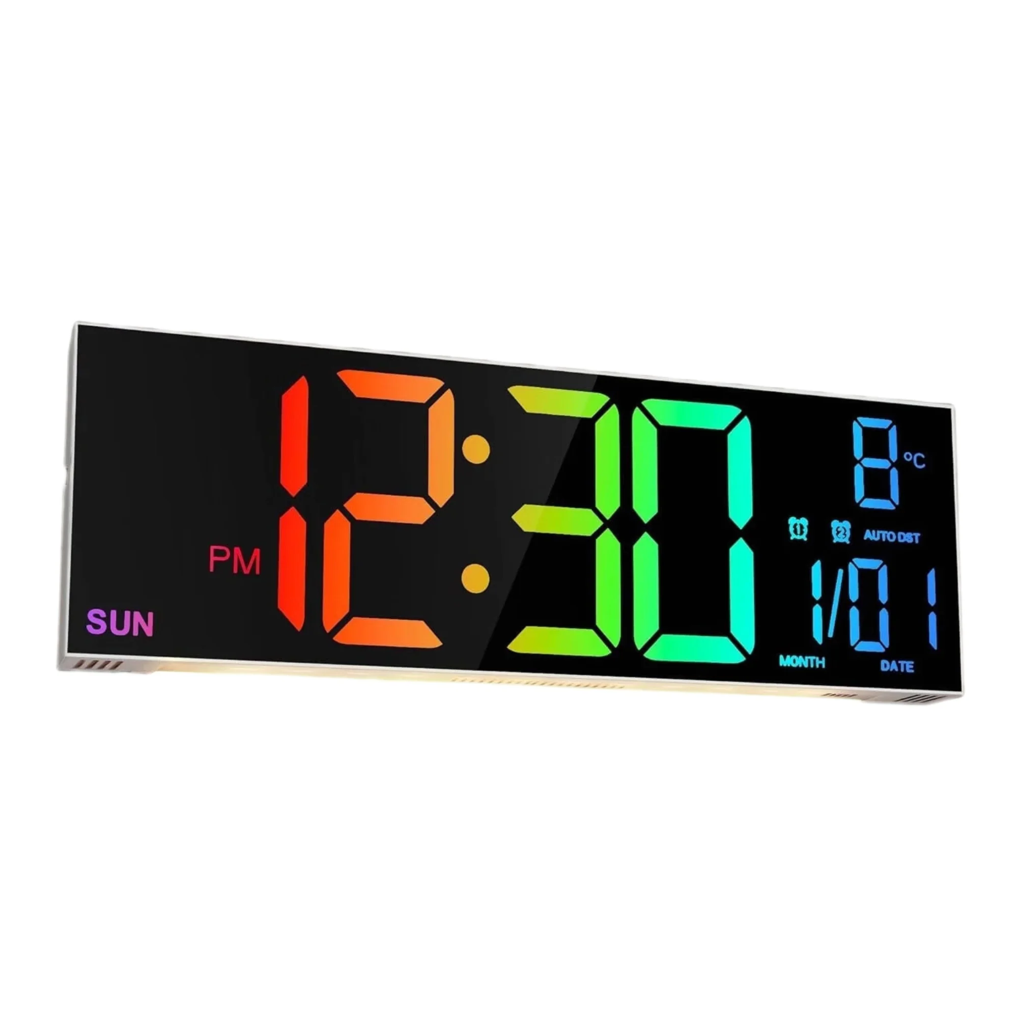 שעון קיר דיגיטלי ושלט Dragon White Rgb - Image 3