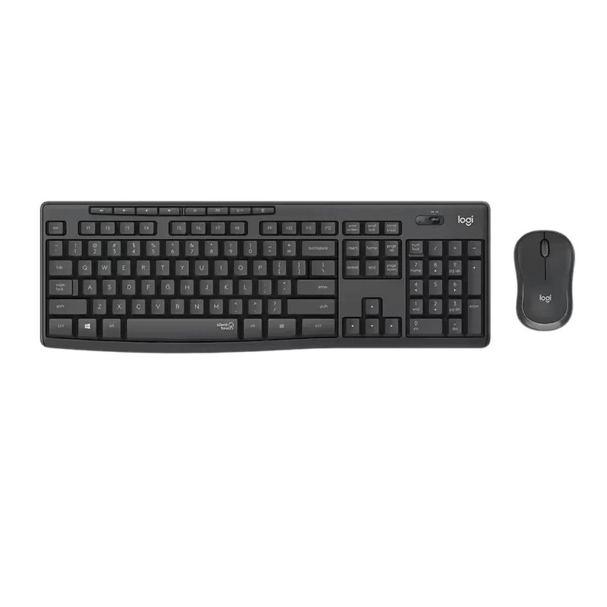 סט מקלדת ועכבר אלחוטי - MK295 Logitech אפור
