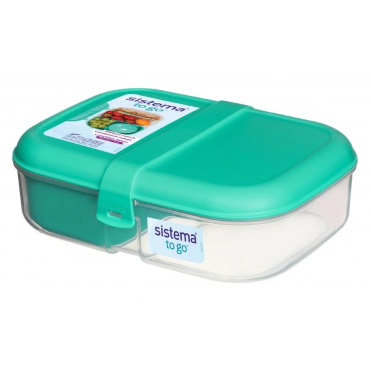 Sistema אחסונית ארוחה מחולקת עם מיכל לתופות 1.1 ליטר מנטה