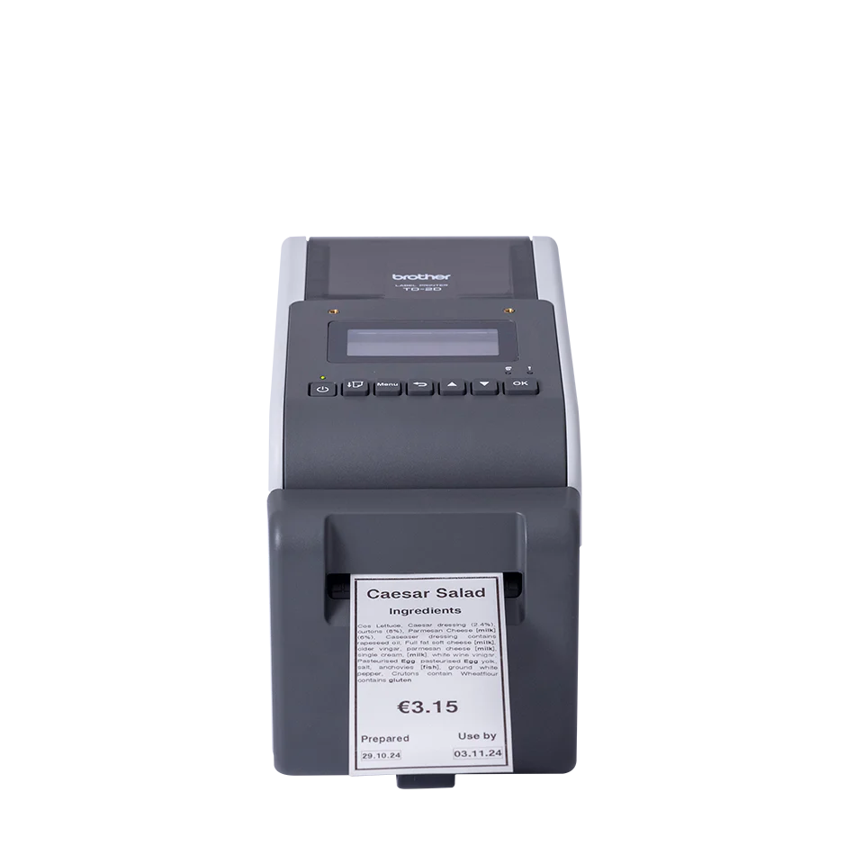מדפסת מדבקות שולחנית בגודל 51 מ"מ Brother TD-2350DFC203 Linerless - Image 4