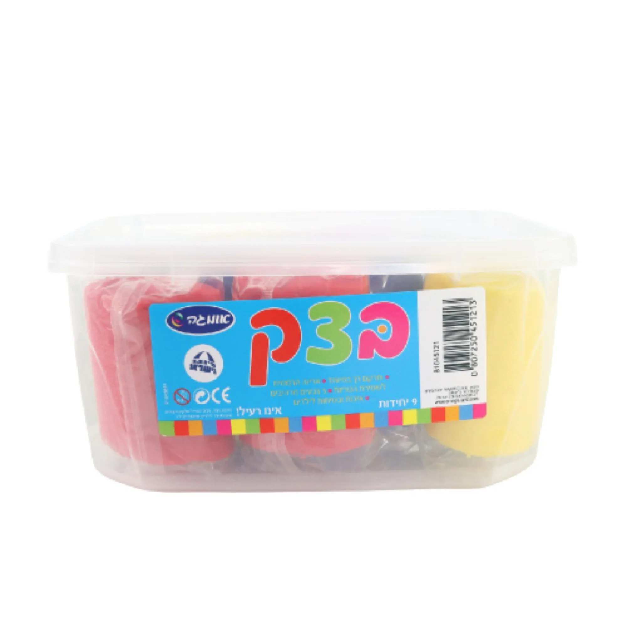 בצק גדול מעורב צבעים- 9 יח' - Image 2