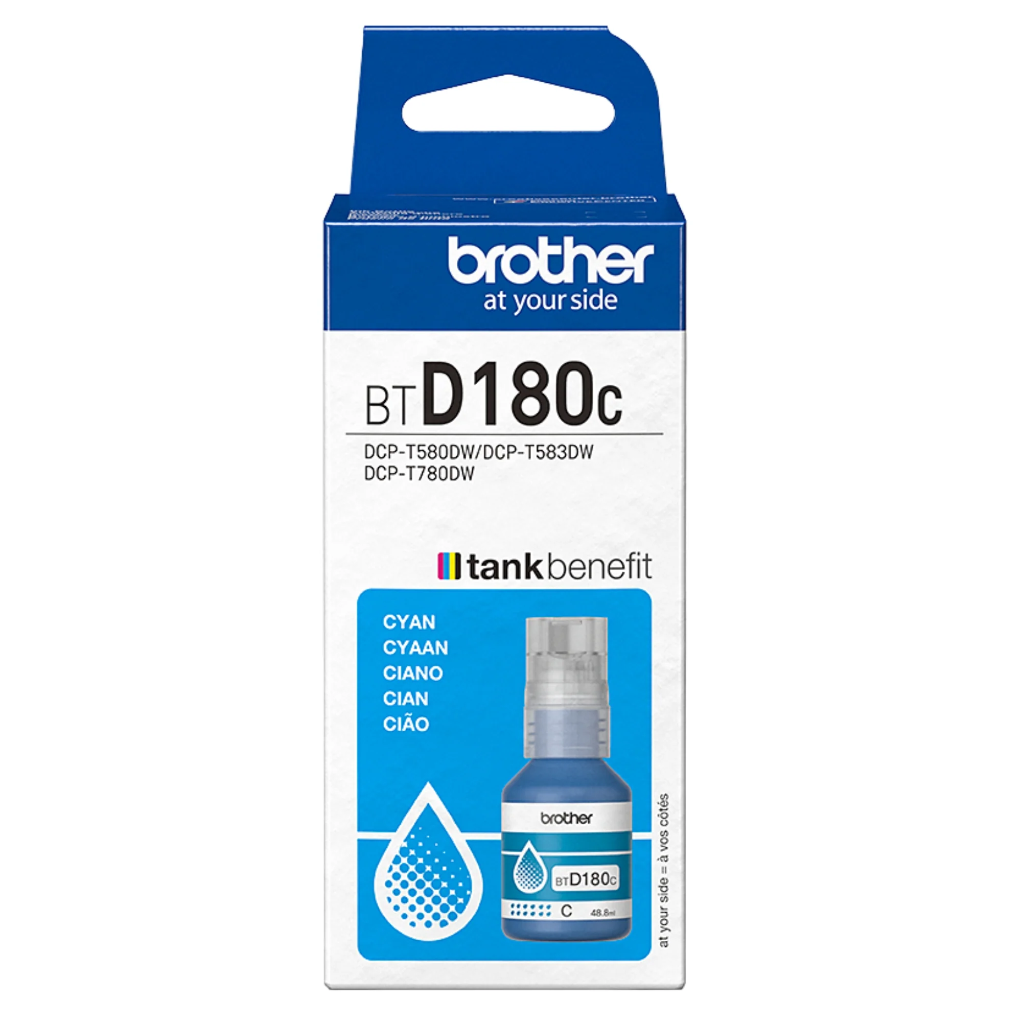 בקבוק דיו כחול מקורי Brother BTD180C - Image 3