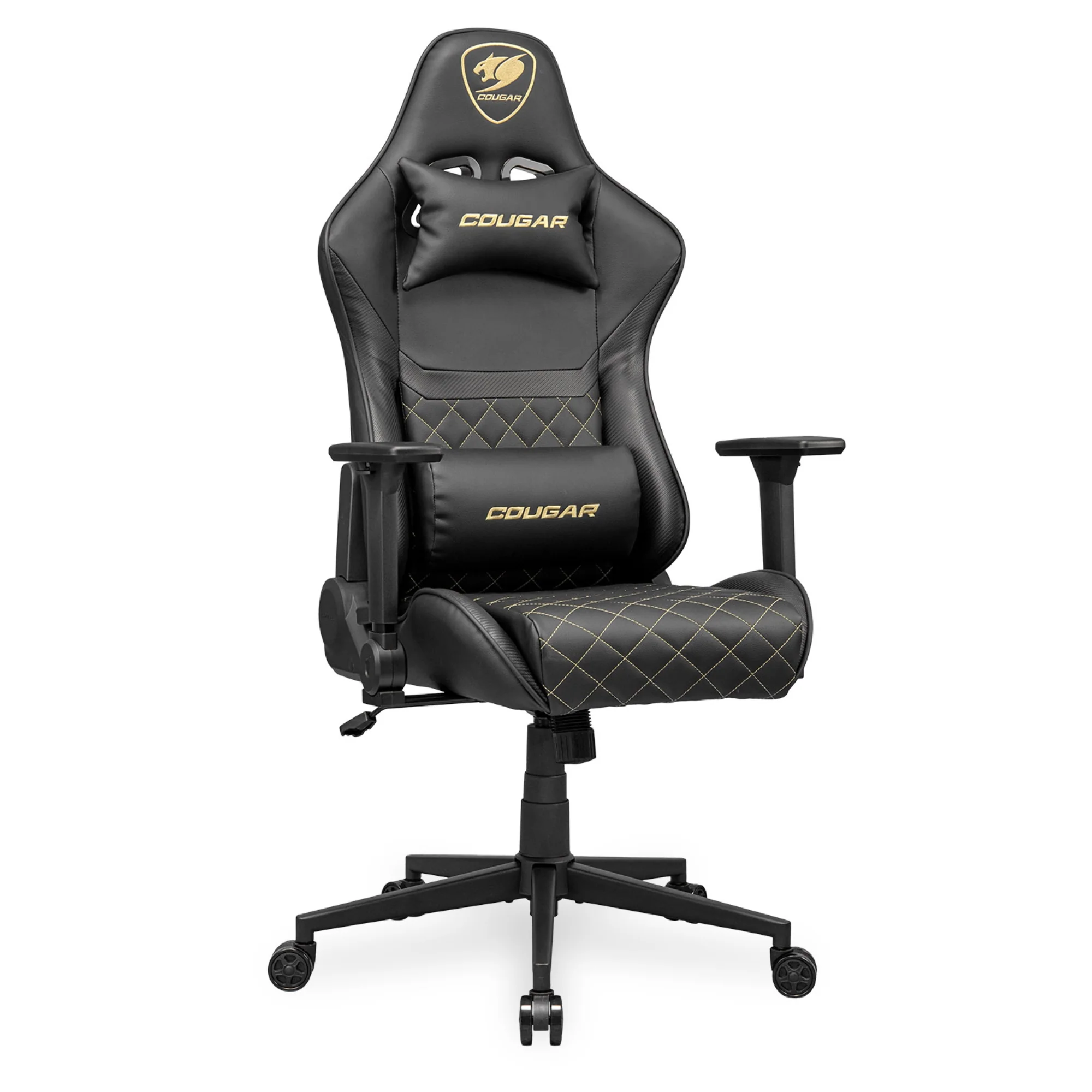 מושב גיימינג דמוי עור שחור Cougar Armor One V2 Gold - Image 7
