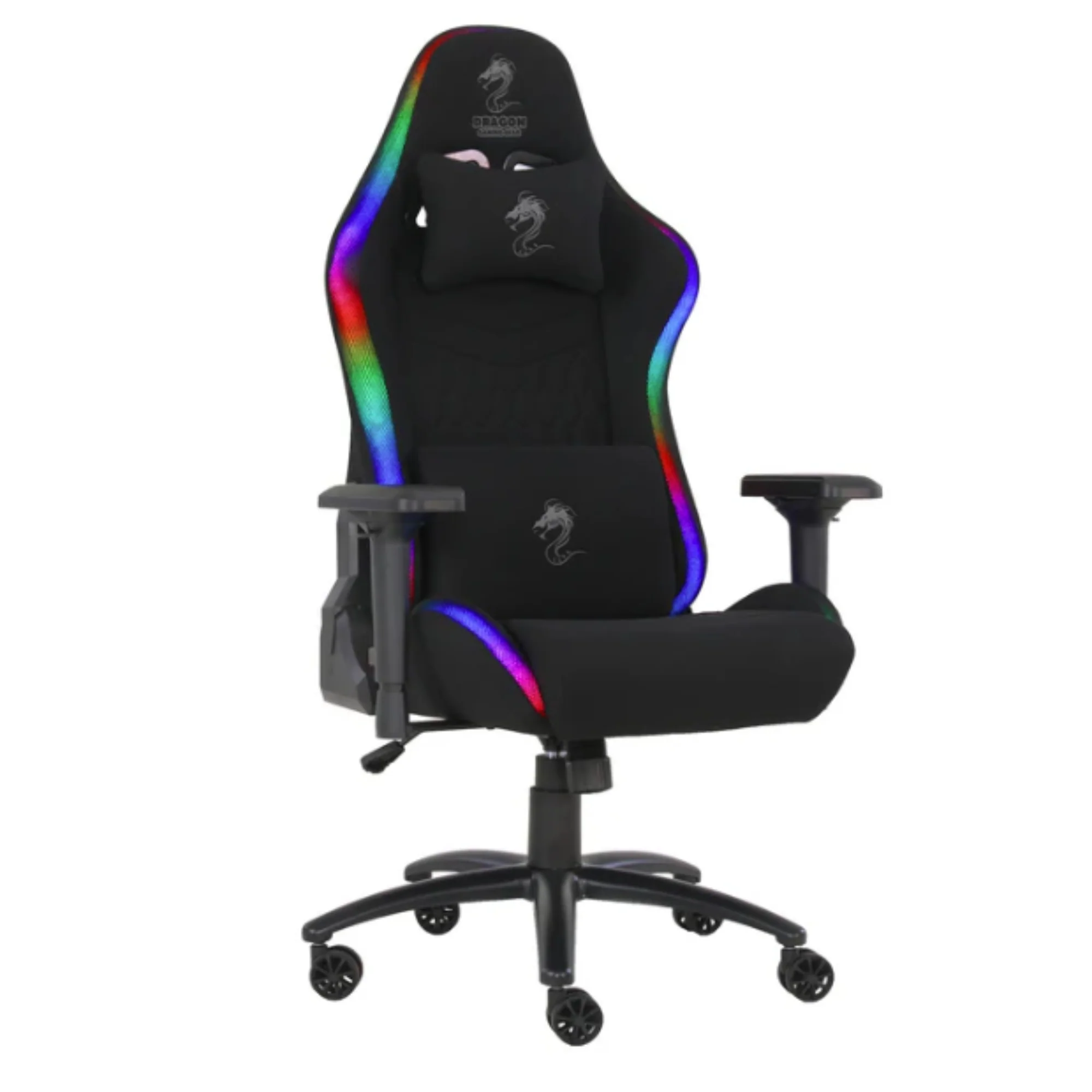 כיסא גיימינג בד שחור Dragon Space Plus Rgb - Image 2