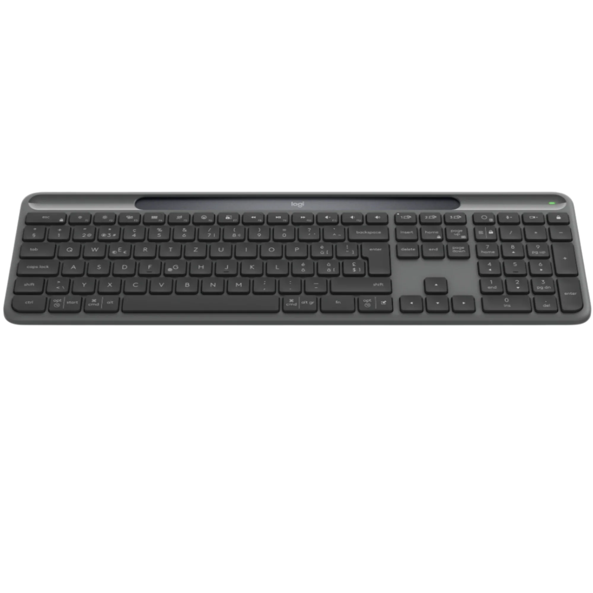מקלדת אלחוטית סולרית Logitech Slim Solar Graphite 2.4GHZ/BT - Image 2