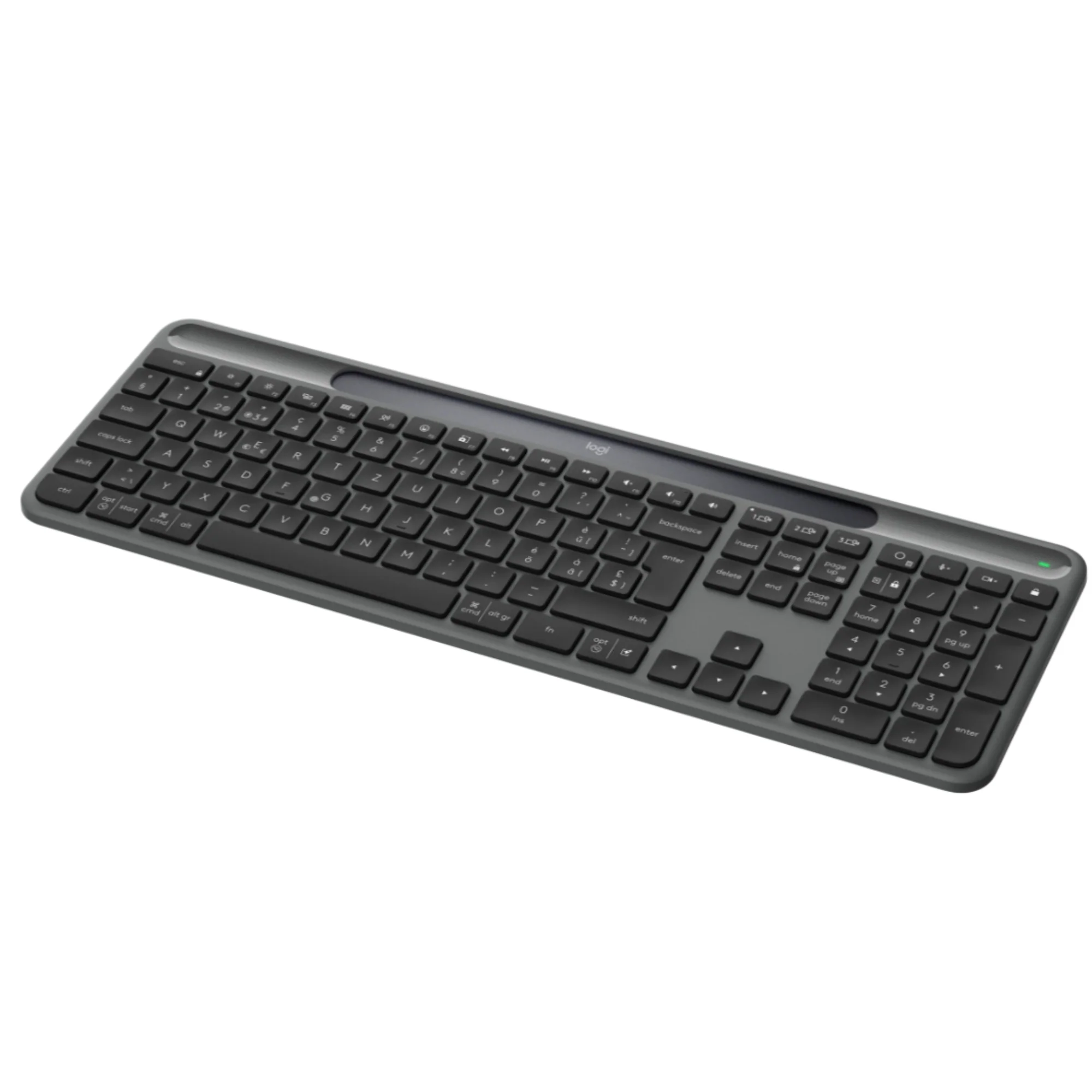 מקלדת אלחוטית סולרית Logitech Slim Solar Graphite 2.4GHZ/BT - Image 3