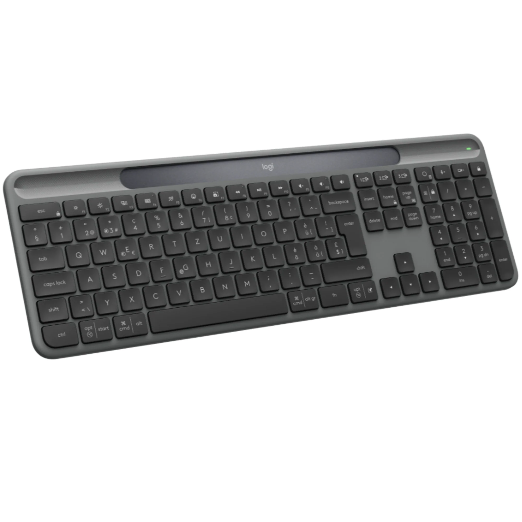 מקלדת אלחוטית סולרית Logitech Slim Solar Graphite 2.4GHZ/BT - Image 4