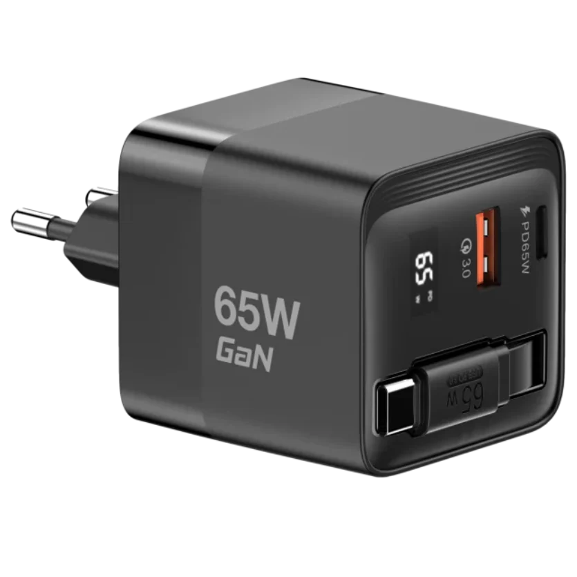 מטען קיר עם כבל Type-C נשלף MWC65RC Miracase - Image 2