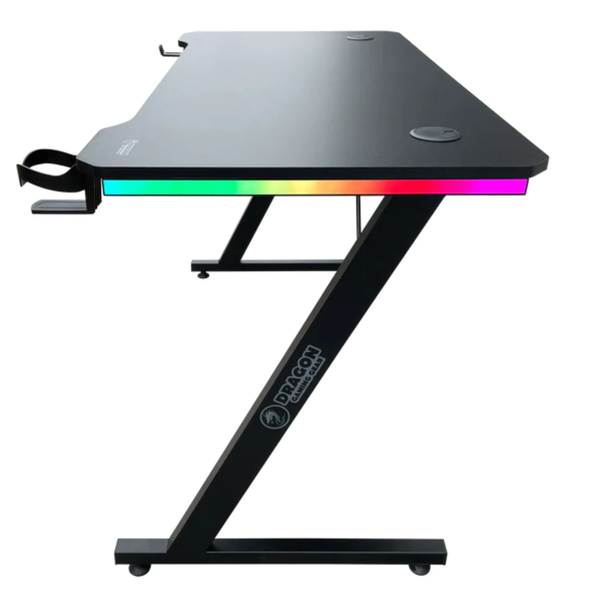 שולחן גיימינג תאורת Rgb אורך 120 ס"מ דגם Tz - Dragon - Image 10