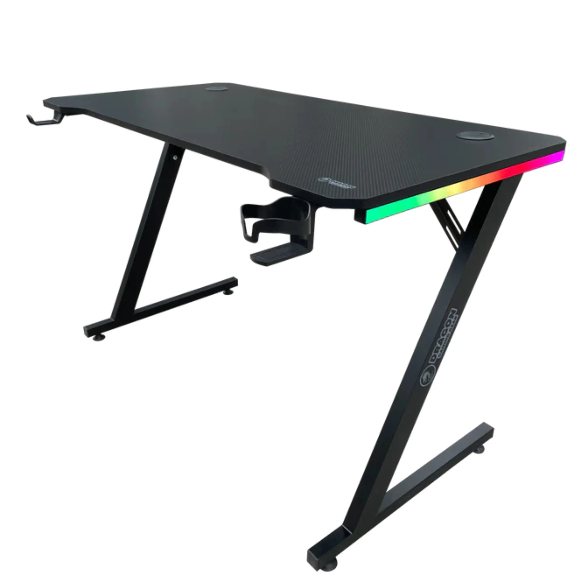 שולחן גיימינג תאורת Rgb אורך 120 ס"מ דגם Tz - Dragon - Image 11