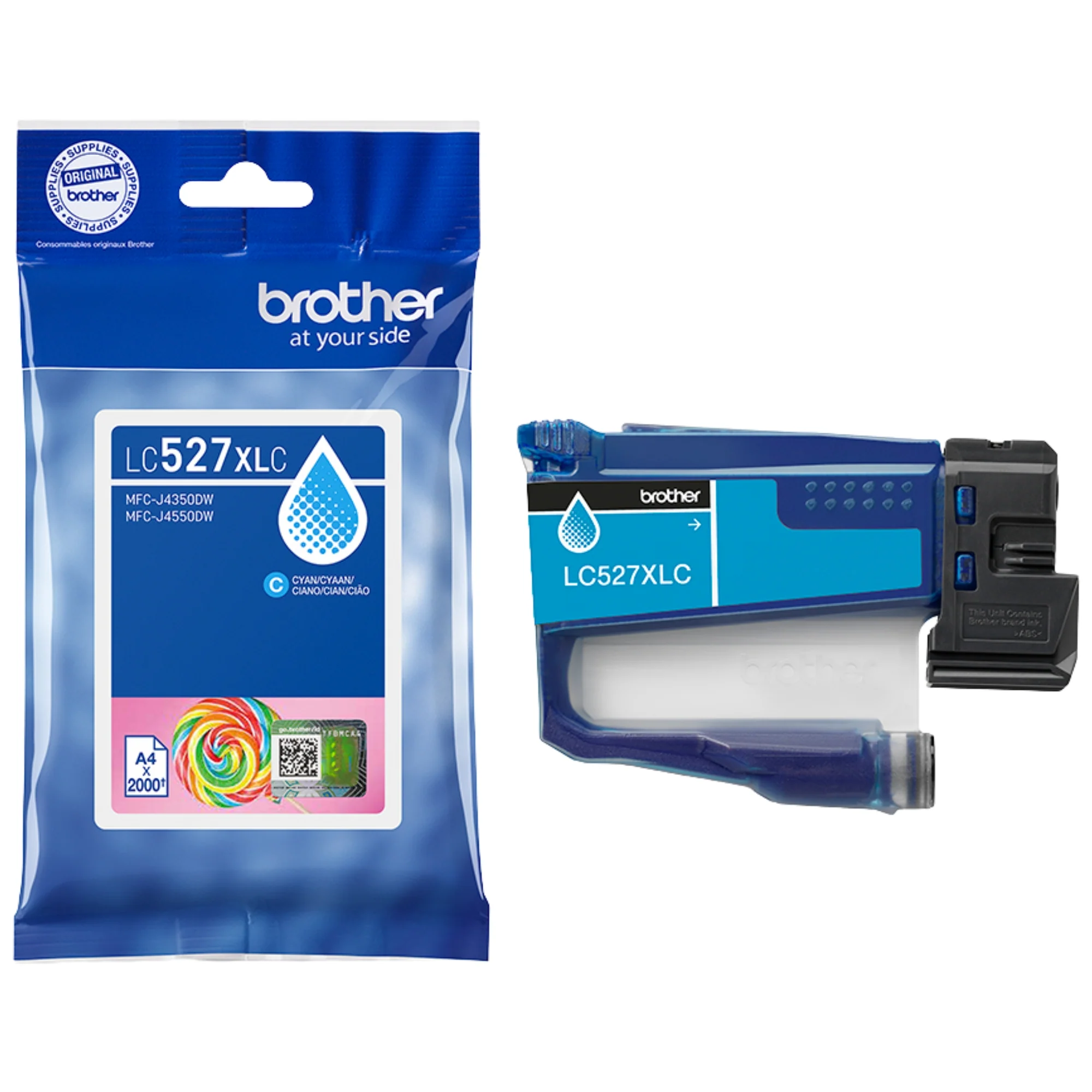 ראש דיו כחול מקורי 2,000 דף Brother LC-527XLC - Image 2