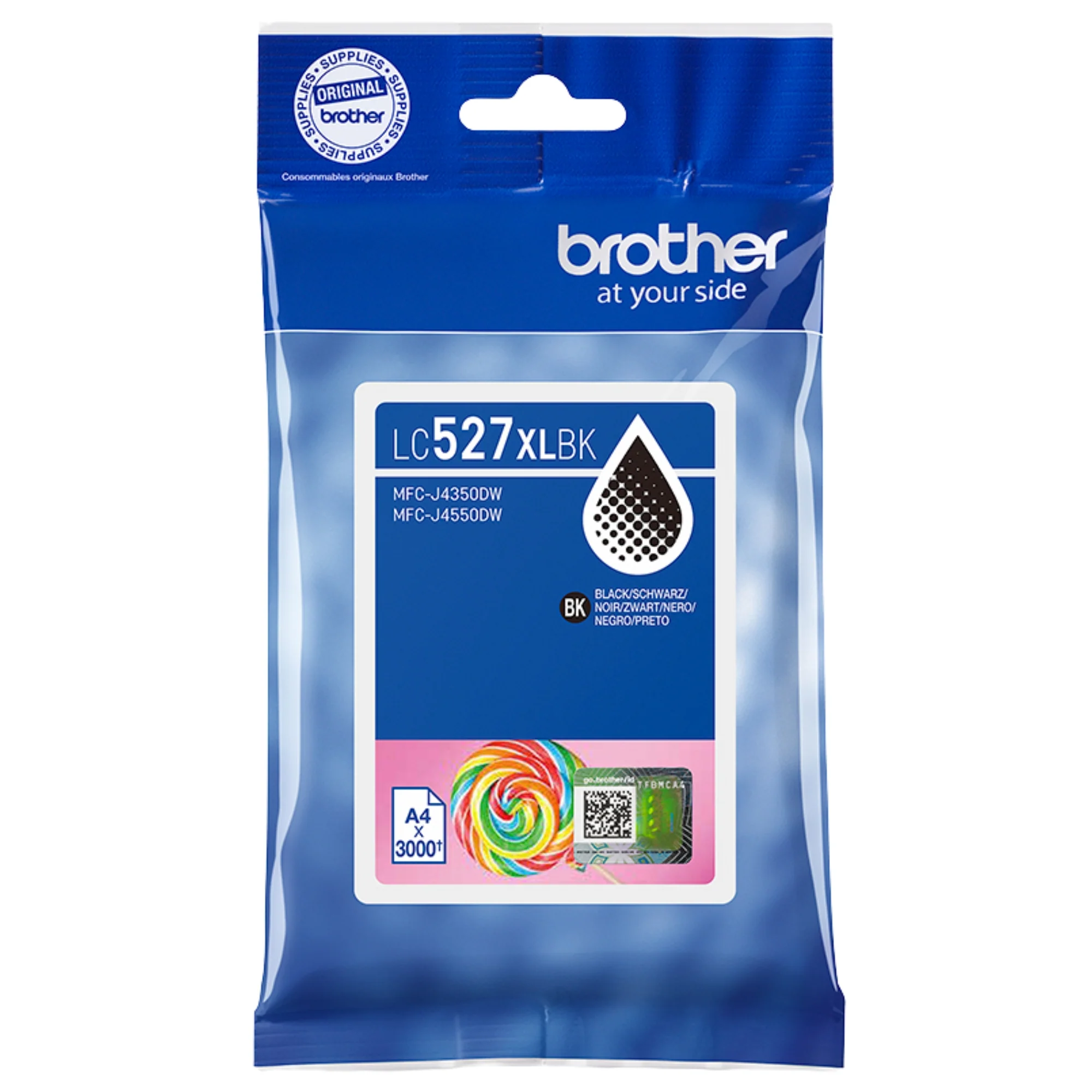 ראש דיו שחור מקורי 3,000 דף Brother LC-527XLBK