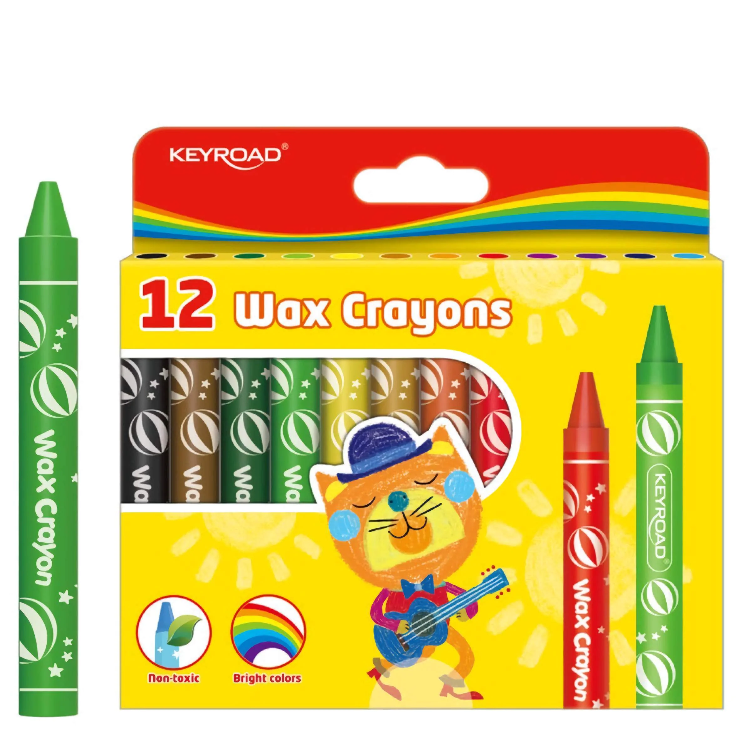 'סט צבעי פסטל ג'מבו 12 יח Keyroad - Image 3