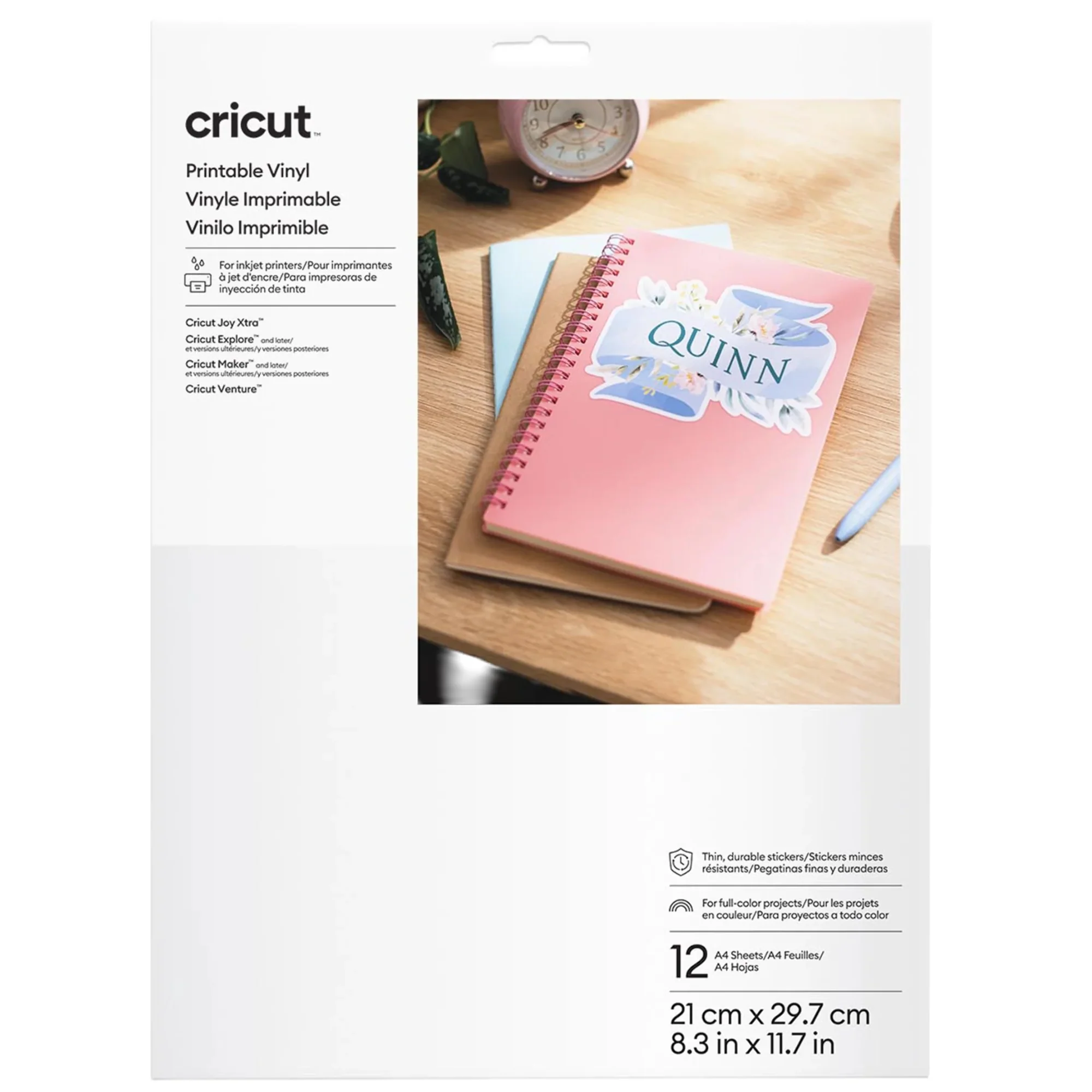 נייר ויניל להדפסה Cricut Printable Vinyl A4