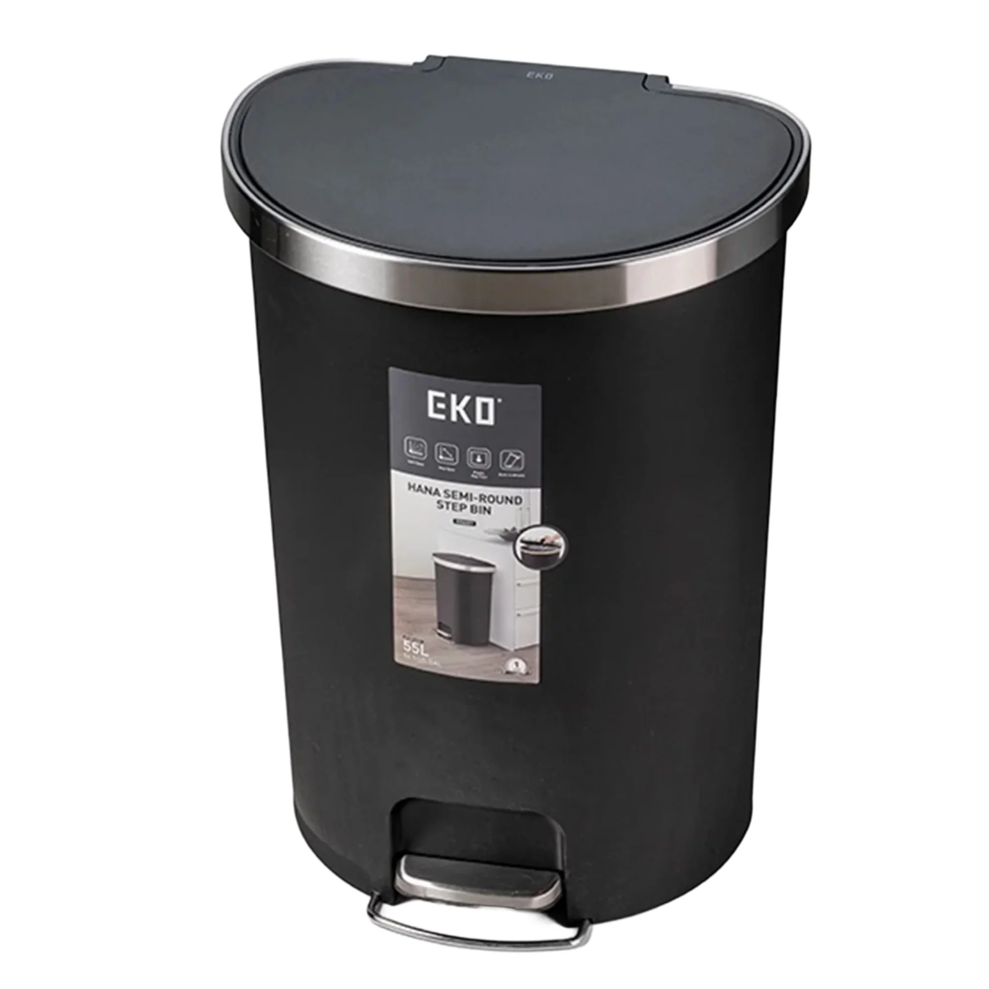 פח רגלית חצי עגול EKO Hanna Ek6221 55L - Image 9