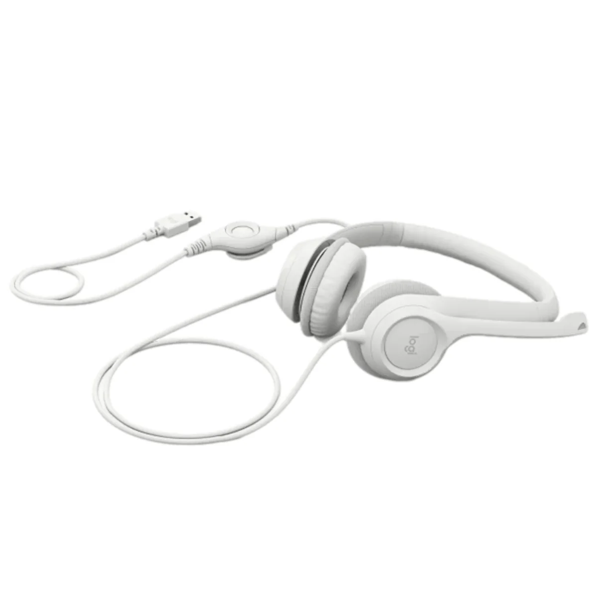 אוזניות ומיקרופון Logitech H390 לבן - Image 4