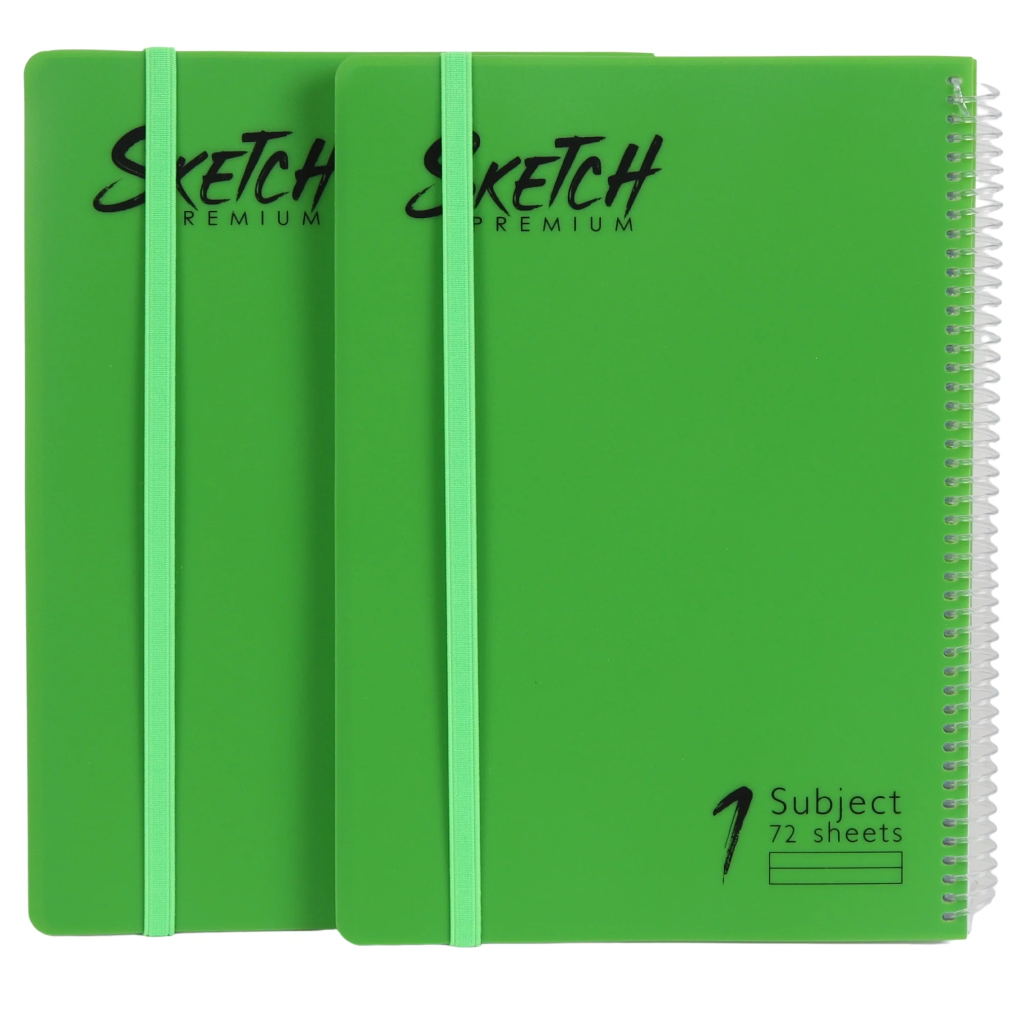 זוג מחברות ספירלה A4 PP עם גומי שורה Sketch מעורב צבעים - Image 2