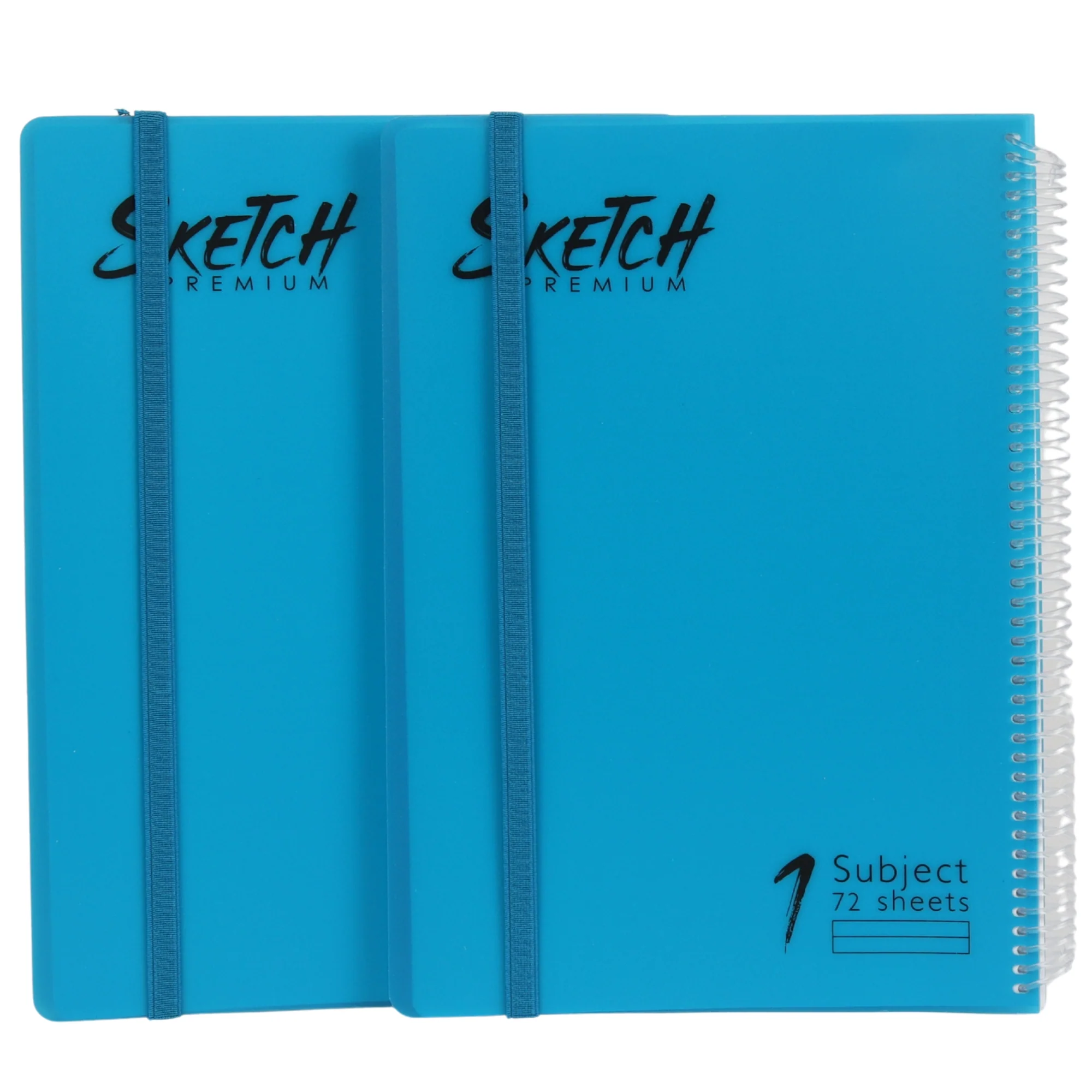 זוג מחברות ספירלה A4 PP עם גומי שורה Sketch מעורב צבעים - Image 3