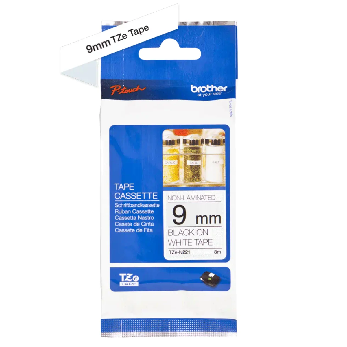 קסטת מדבקות תיוג Brother TZEN221