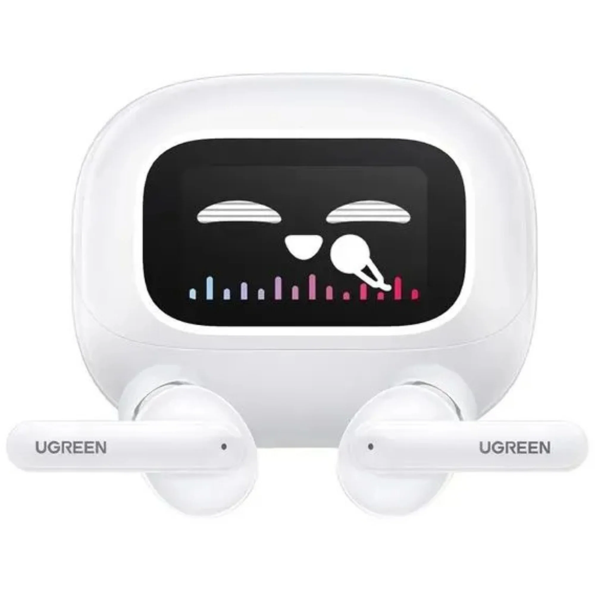 אוזניות אלחוטיות Ugreen HiTune T6 ANC TWS עם תצוגה לבן