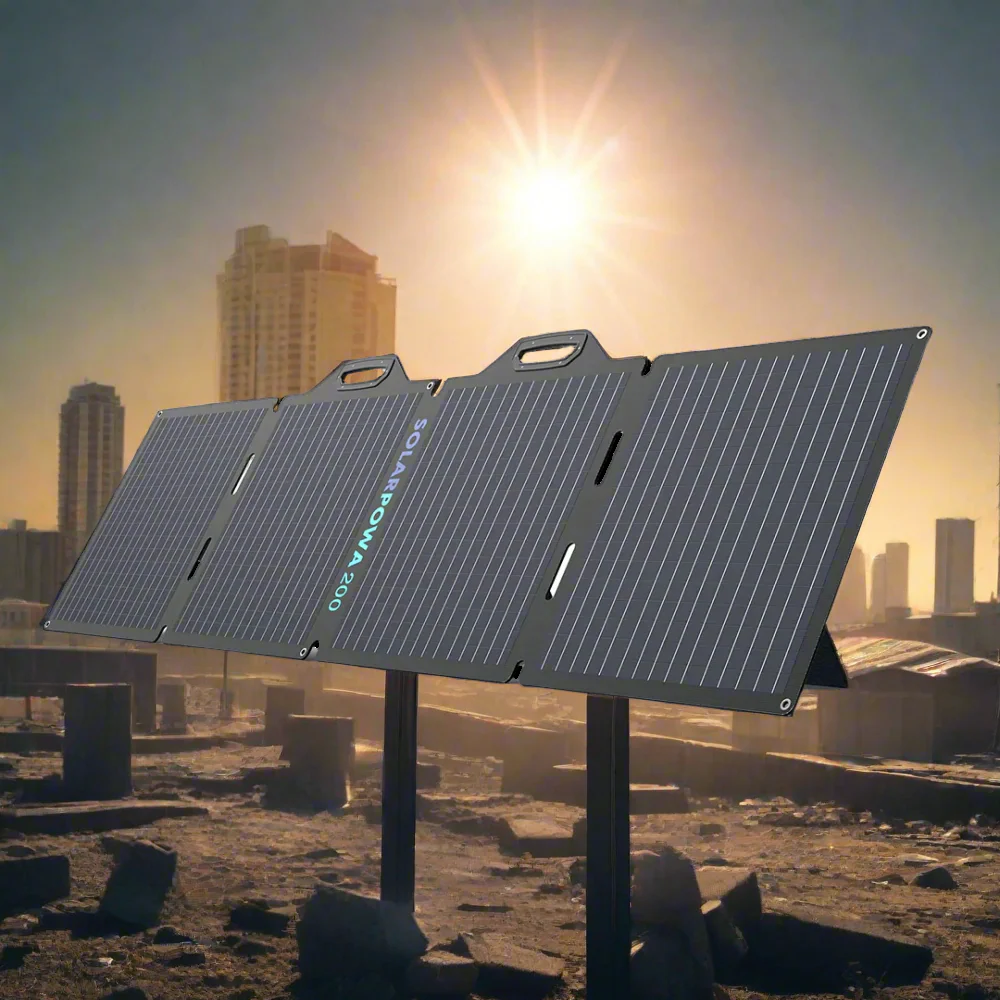 פאנל סולארי חדש -24 וולט 24V BIGBLUE 200W PV - Image 2