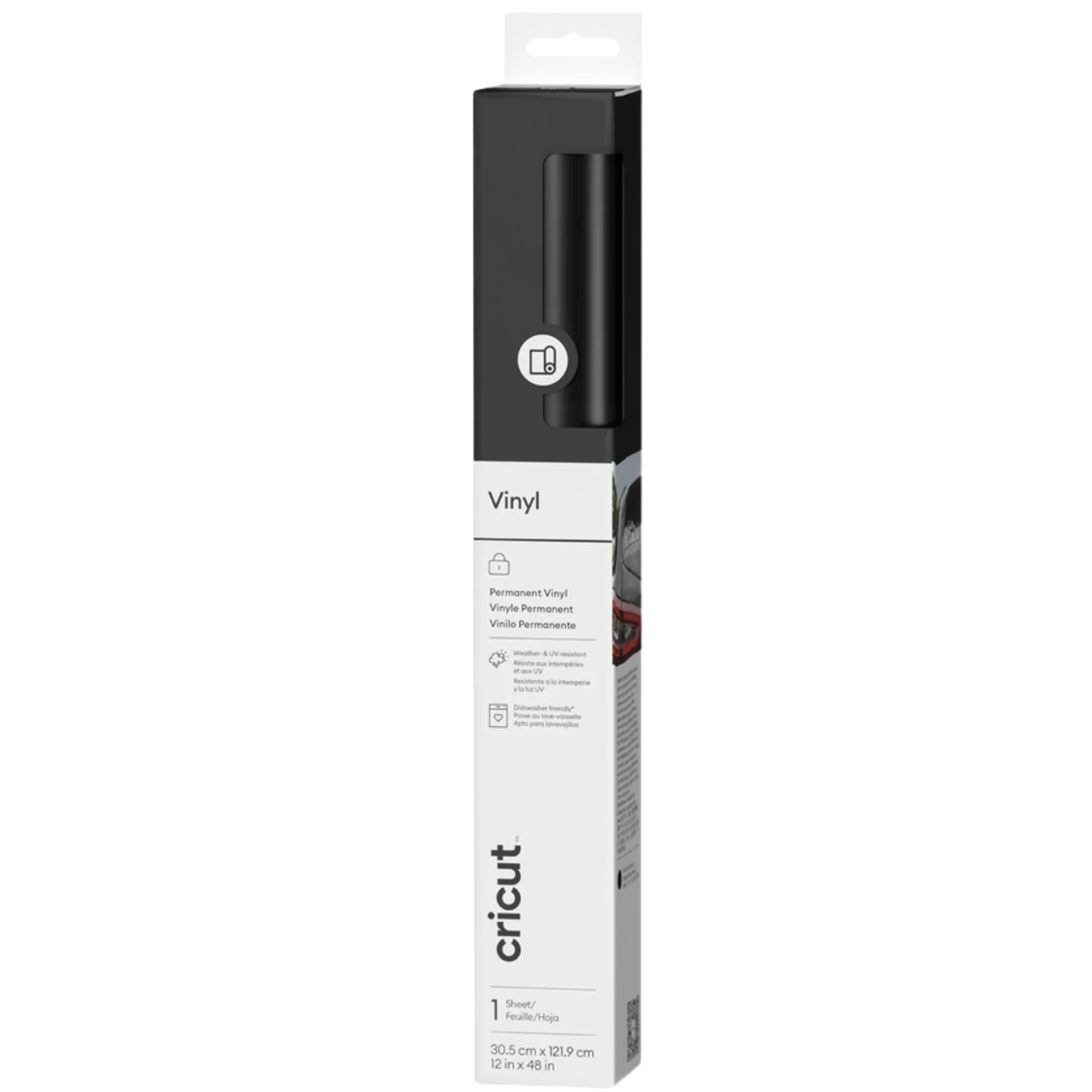 נייר ויניל שחור 30X120סמ Cricut Premium Vinyl- Permanent