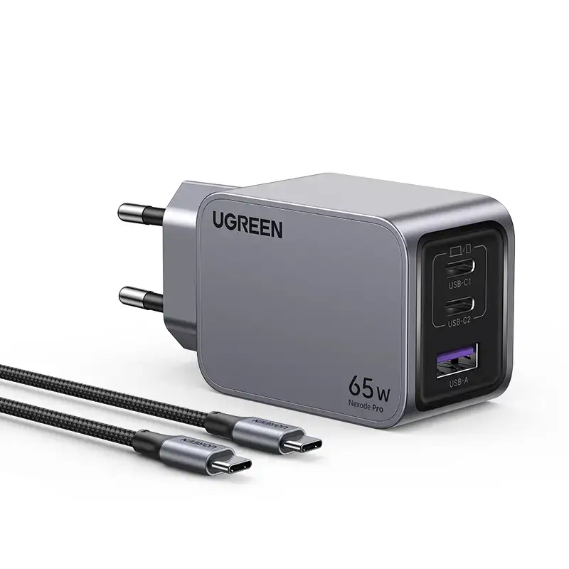 מטען קיר עם כבל Ugreen Nexode Pro 65w Gan
