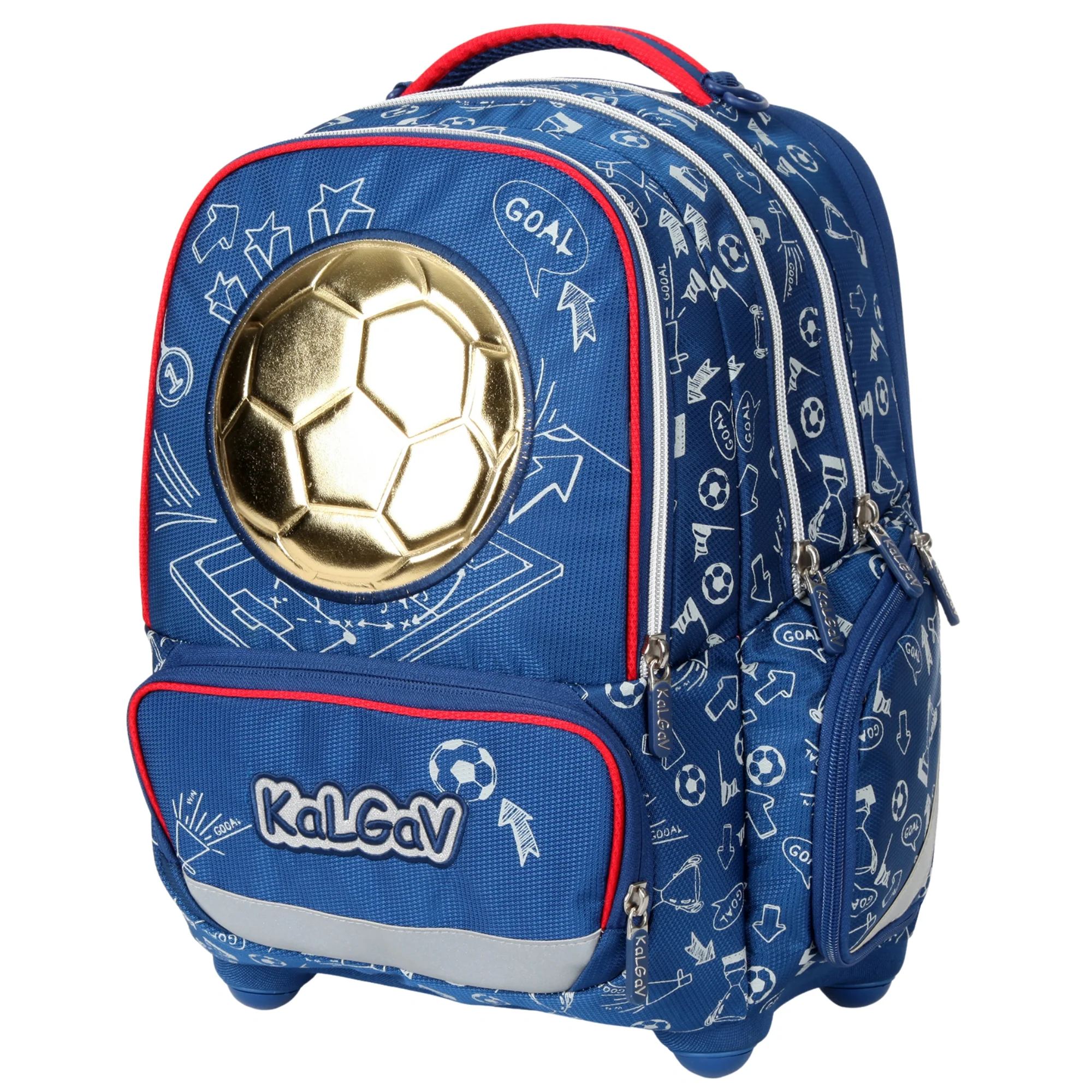 תיק גב אורטופדי  X-Fix Soccer Ball כחול - Image 3